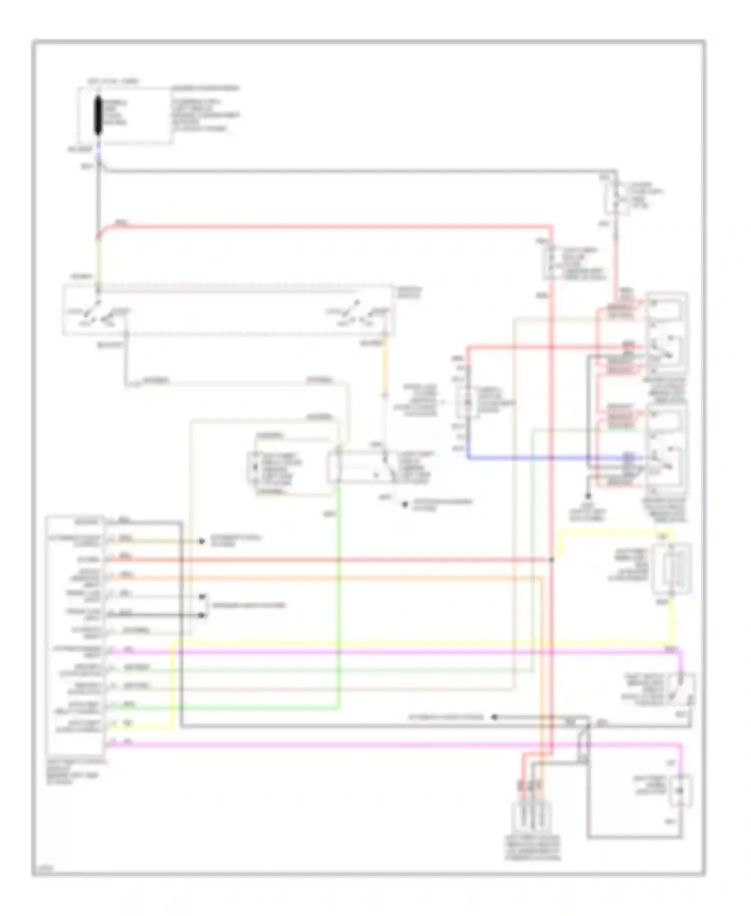 Wiring diagram shock/ vibration input for Hyundai Elantra II (1995-1998) (1 of 1)