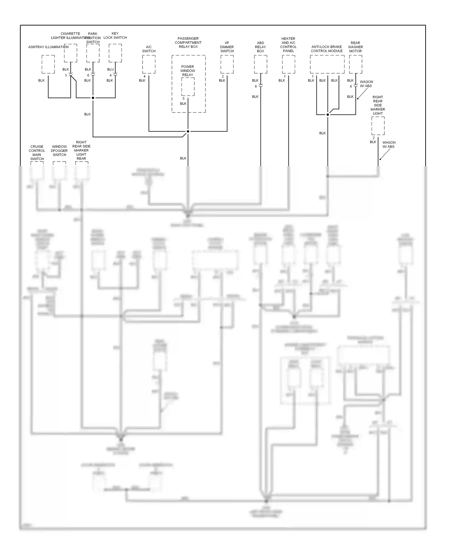 Hyundai Elantra II (1995-1998) thermo- static switch wiring diagram  (1 of 1)