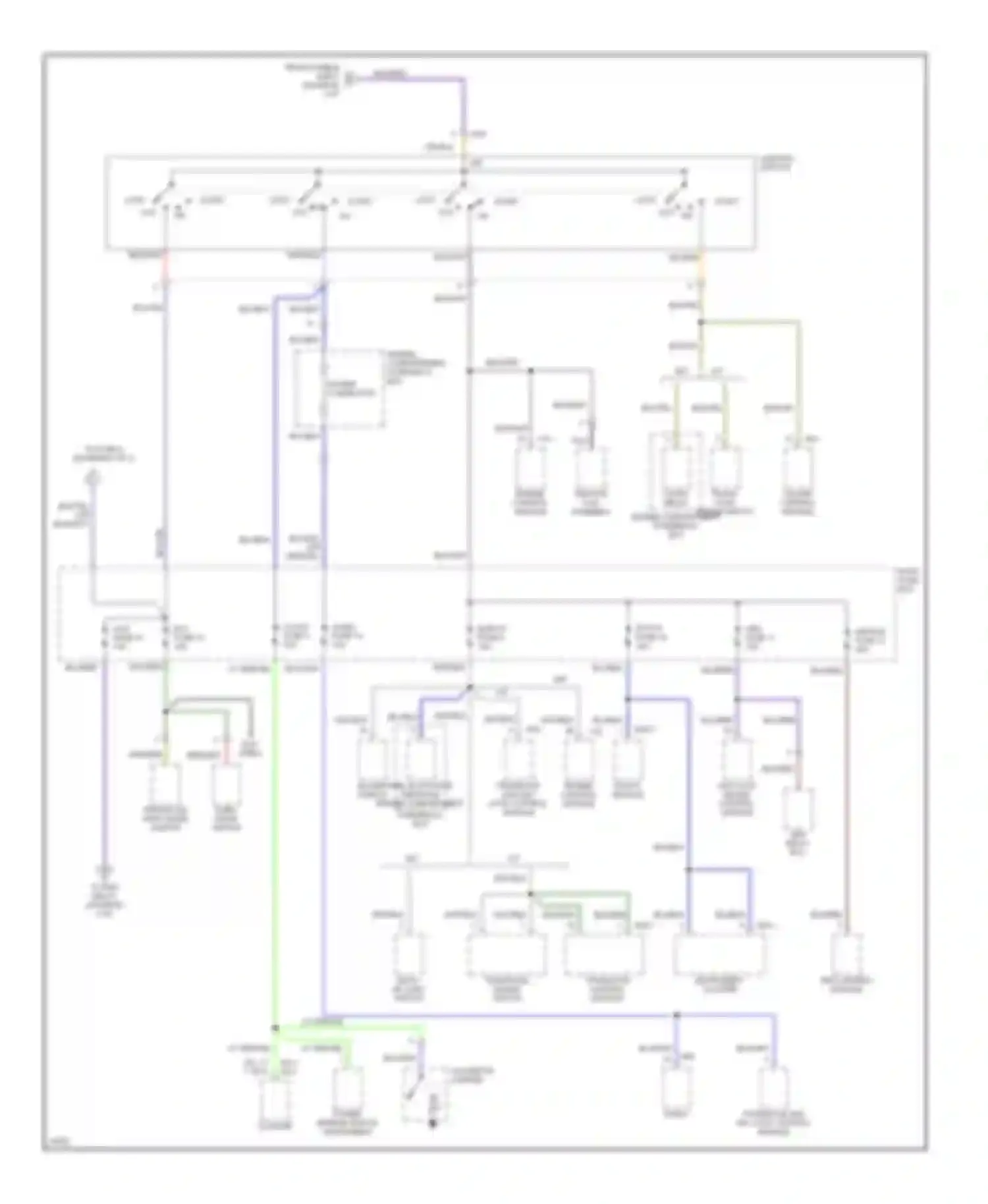 Wiring diagram trans- axle range switch for Hyundai Elantra II (1995-1998) (1 of 1)