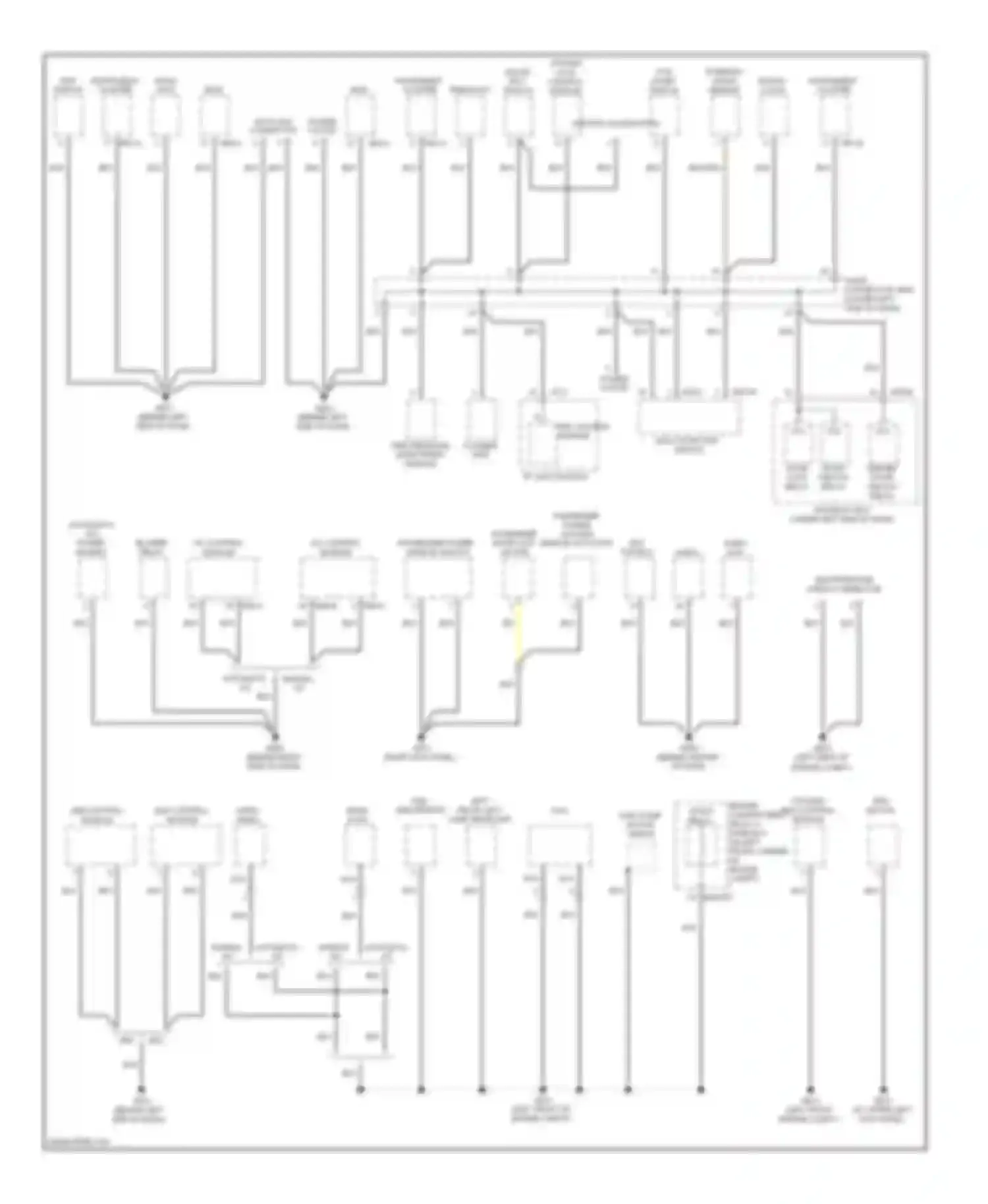 Elantra Hyundai III facelift (2003-2010): Ground distribution circuit (1 of 3)