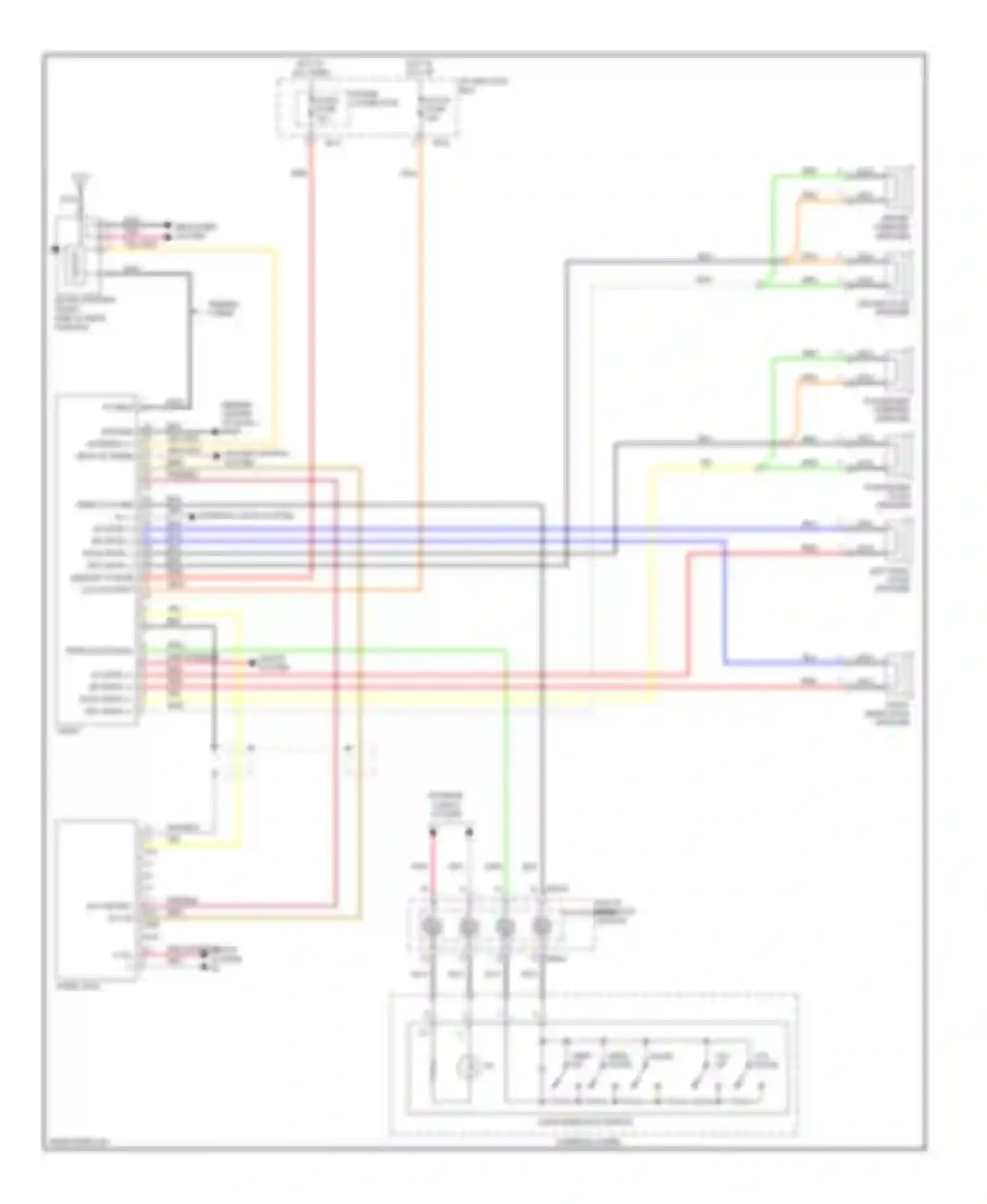 Elantra Hyundai III facelift (2003-2010): Radio circuit, without amplifier