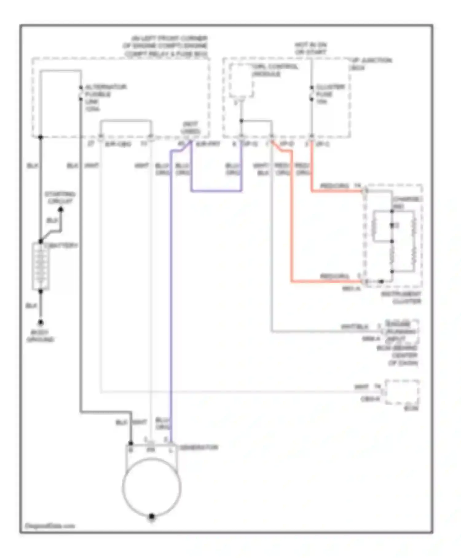 Elantra Hyundai III facelift (2003-2010): Charging circuit