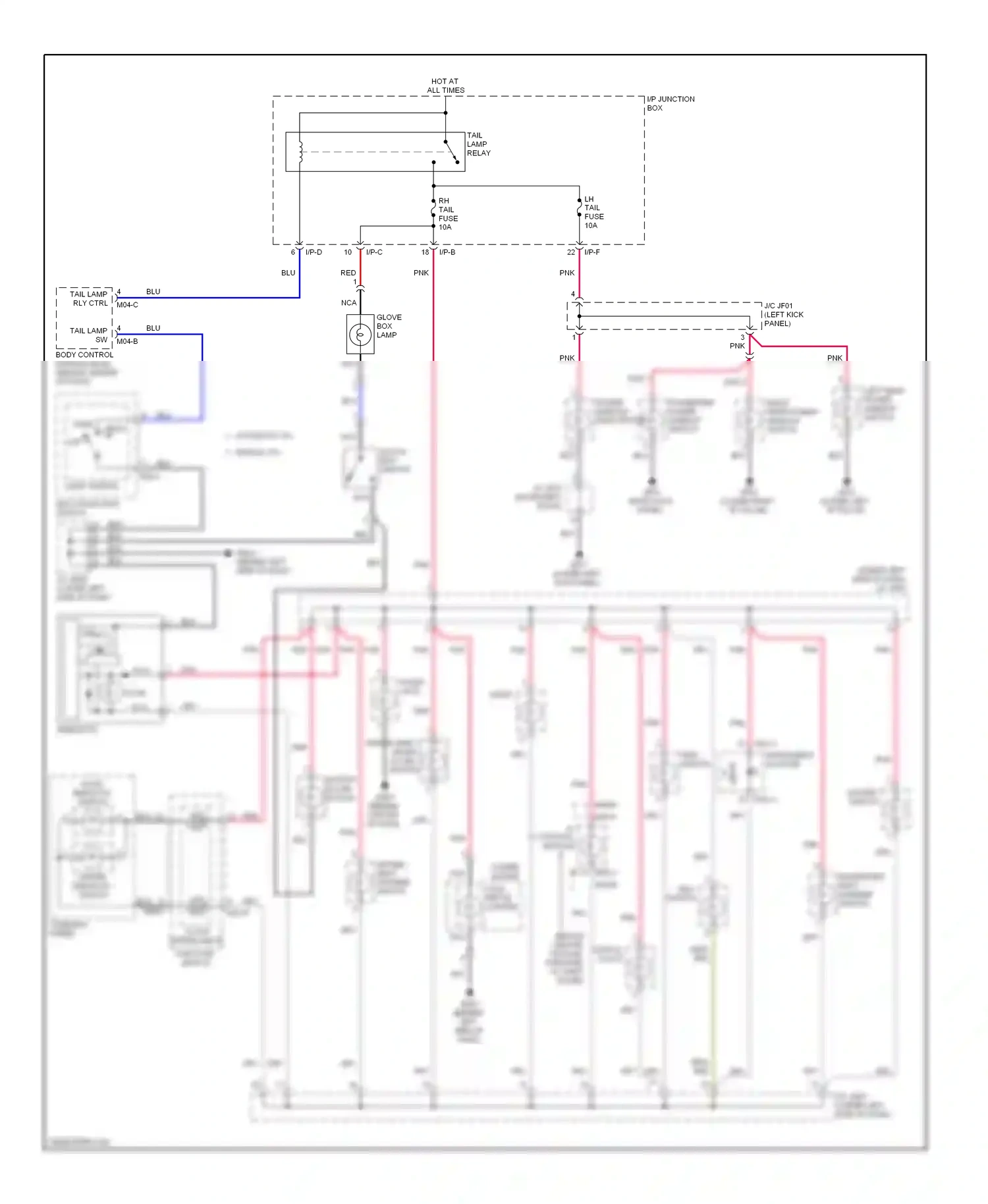 Wiring diagram a/c control module for Hyundai Elantra III facelift (2003-2010) (2 of 4)