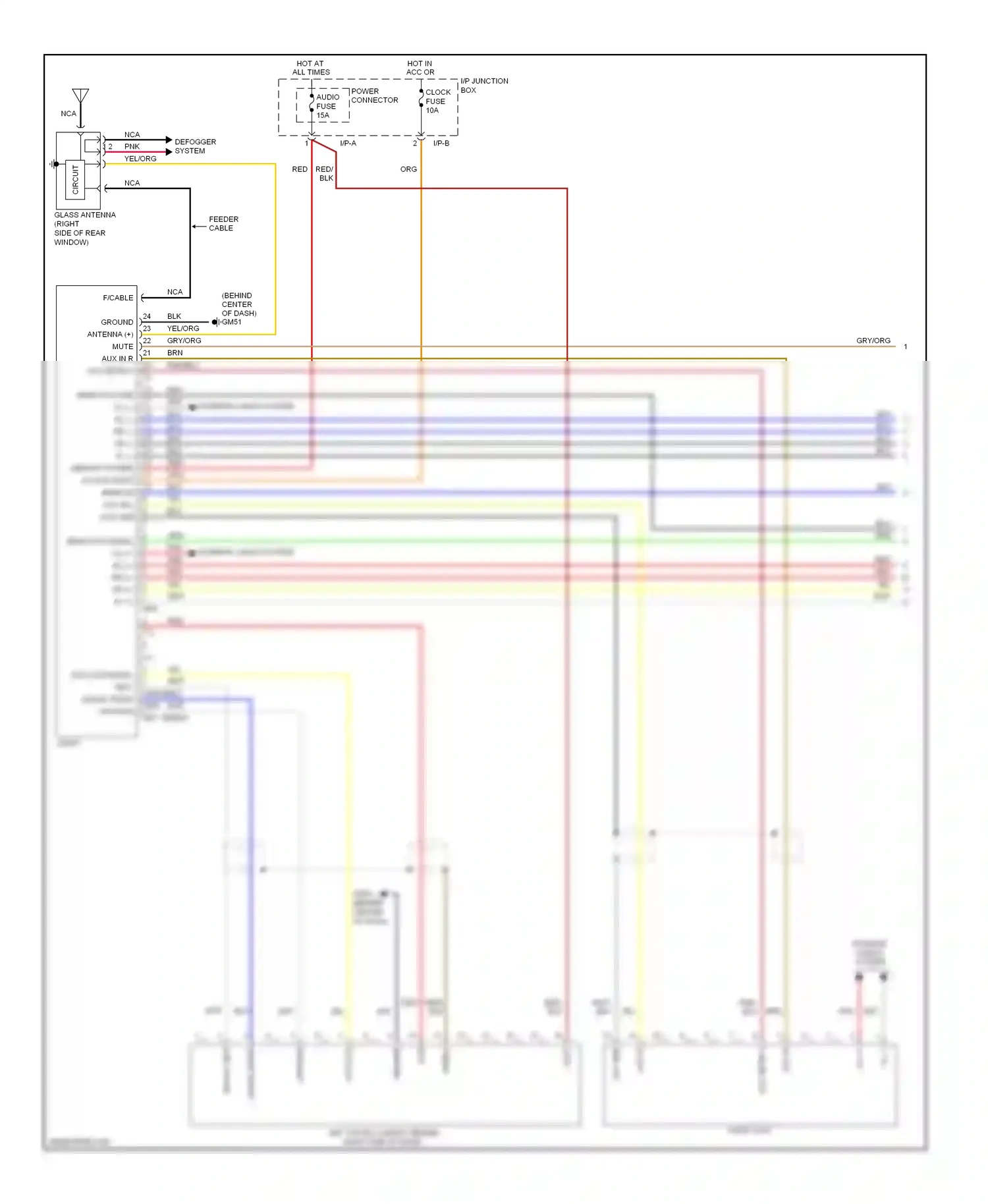 Wiring diagram aux detect for Hyundai Elantra III facelift (2003-2010) (1 of 1)