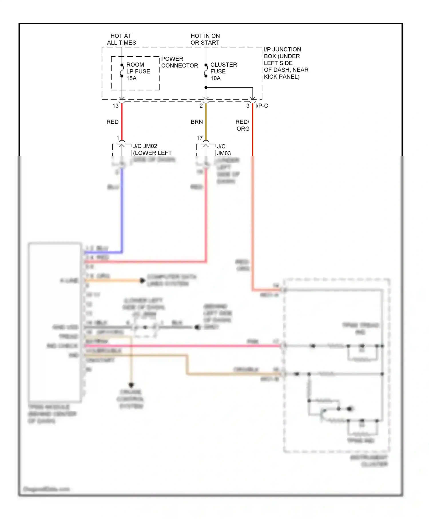 Wiring diagram computer data lines system for Hyundai Elantra III facelift (2003-2010) (7 of 9)