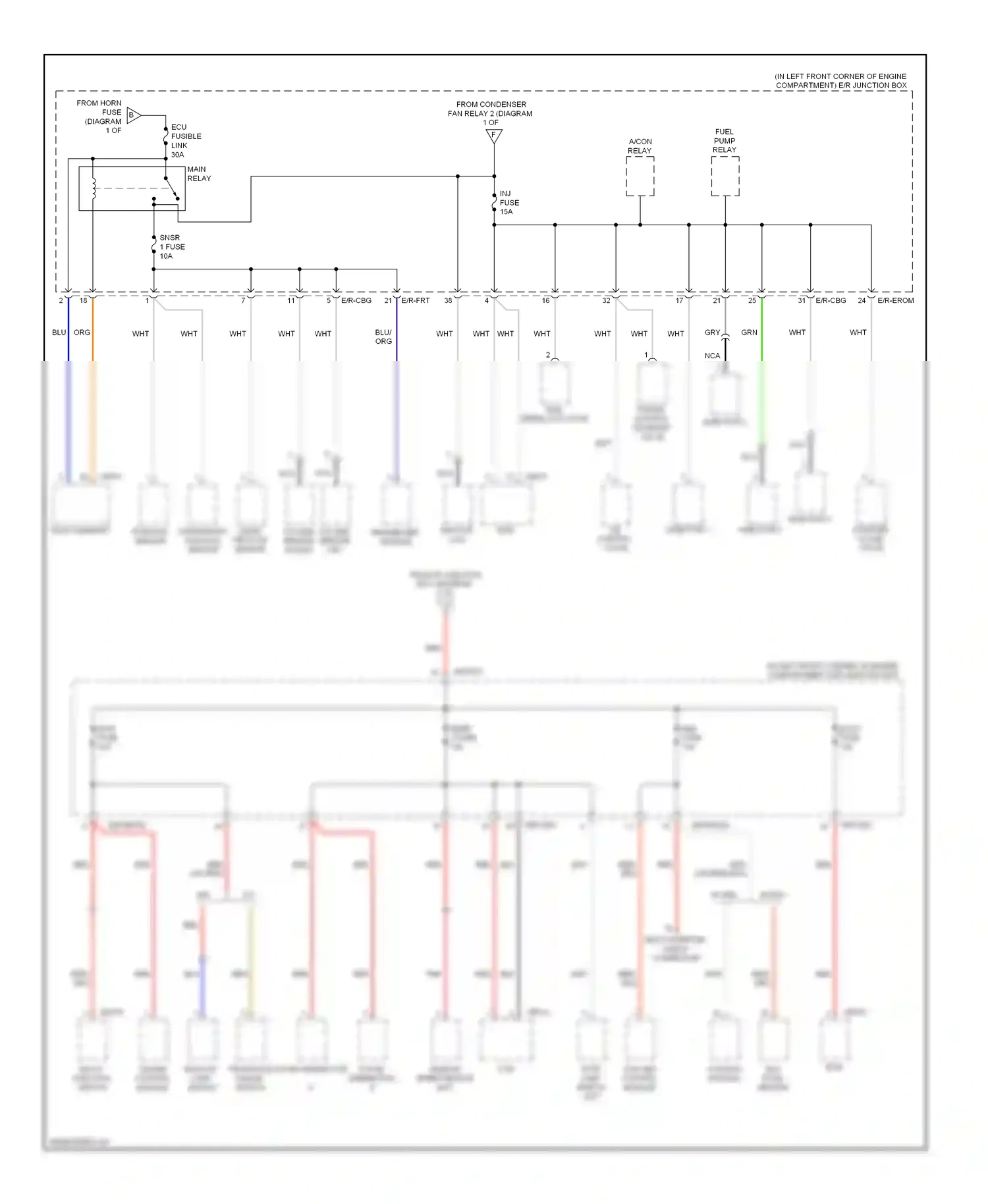 Wiring diagram cruise multi- control function module switch for Hyundai Elantra III facelift (2003-2010) (1 of 1)