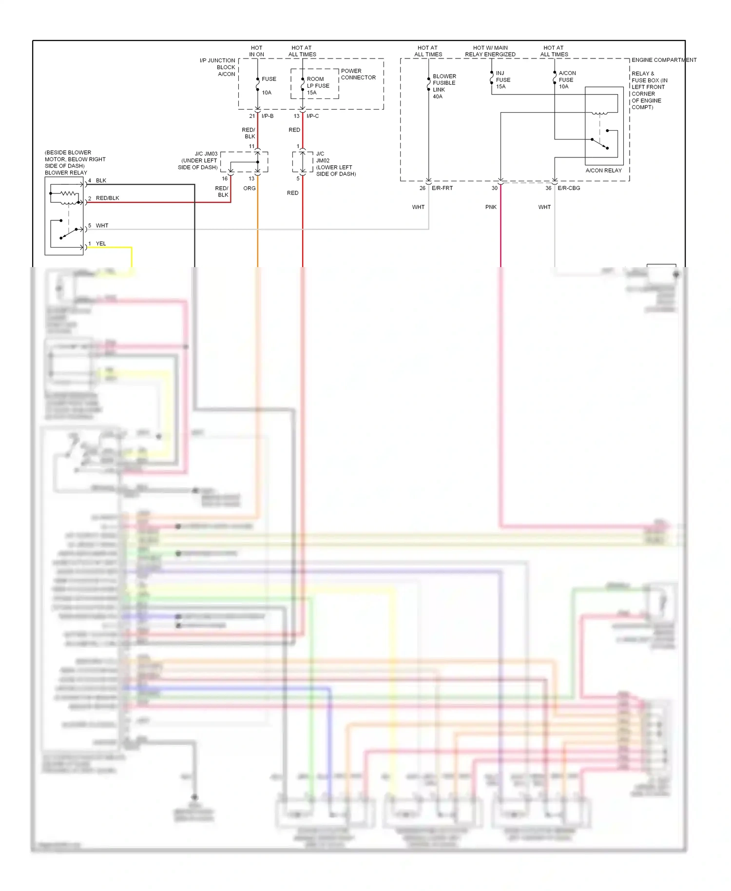 Wiring diagram defogger system interior lights system for Hyundai Elantra III facelift (2003-2010) (1 of 1)