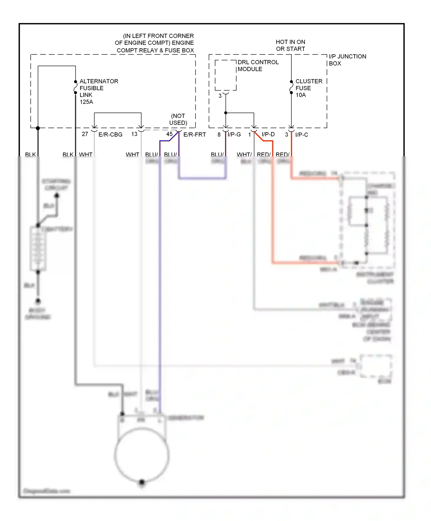 Wiring diagram drl control module for Hyundai Elantra III facelift (2003-2010) (1 of 5)