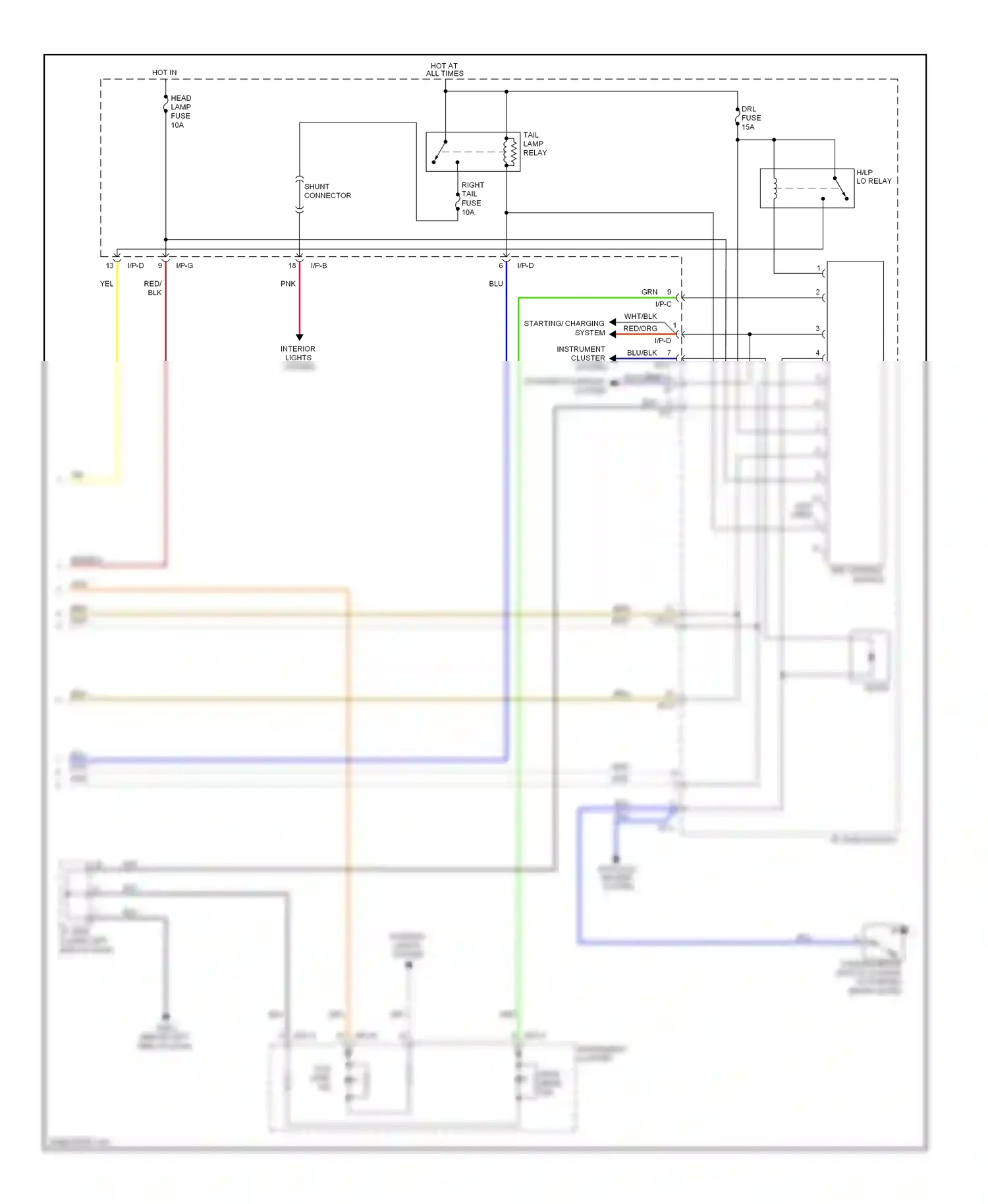 Wiring diagram drl control module for Hyundai Elantra III facelift (2003-2010) (3 of 5)