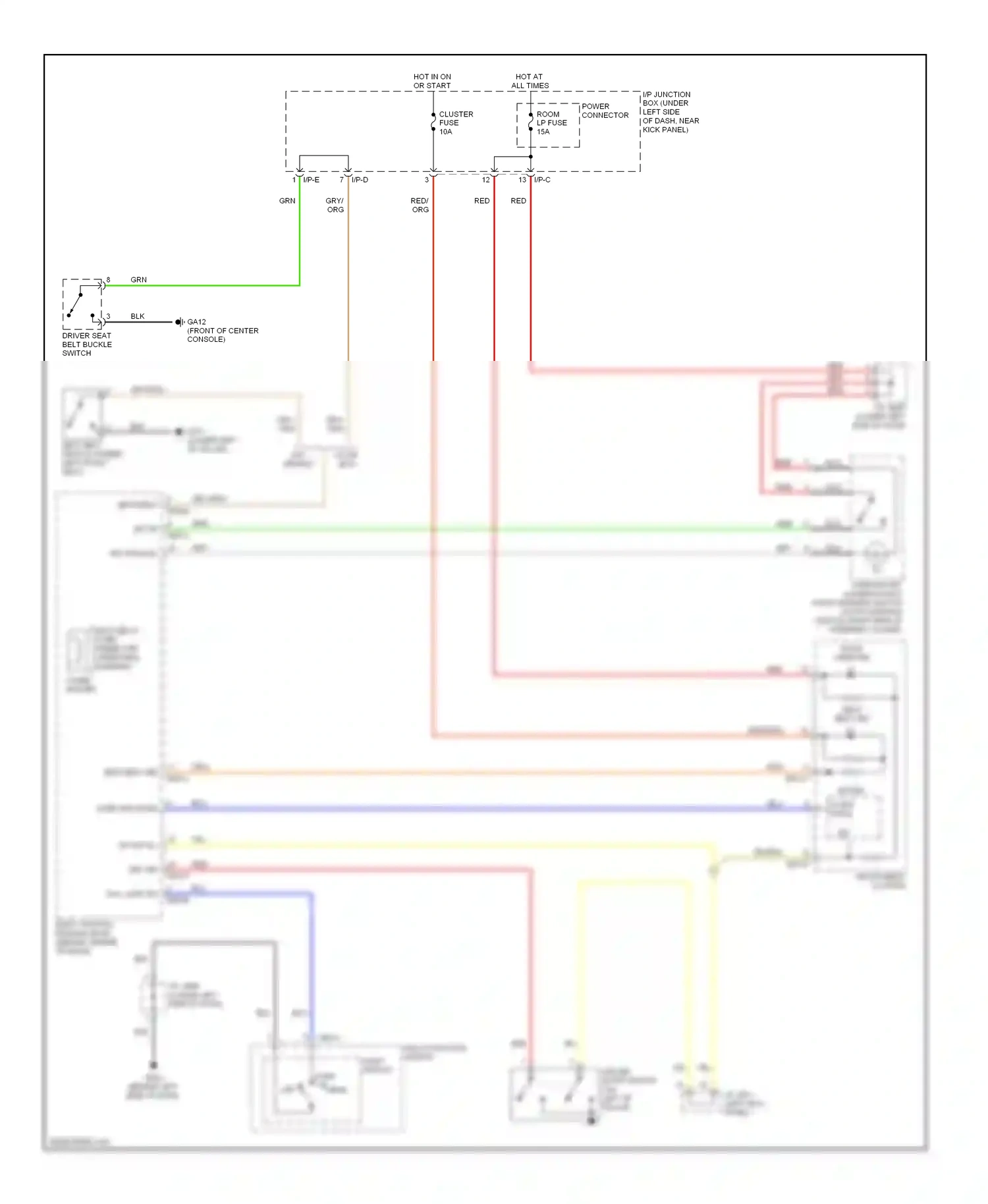 Wiring diagram i/p-e for Hyundai Elantra III facelift (2003-2010) (1 of 6)
