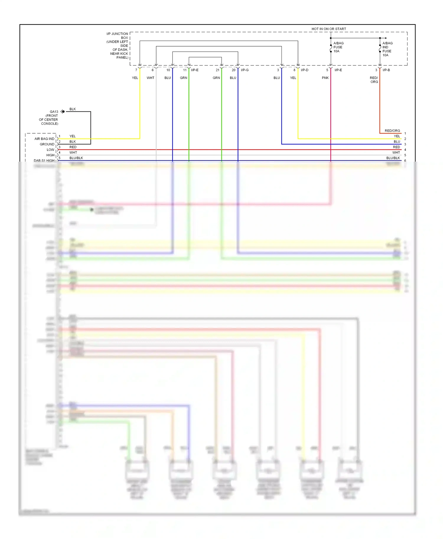 Wiring diagram i/p-e for Hyundai Elantra III facelift (2003-2010) (5 of 6)