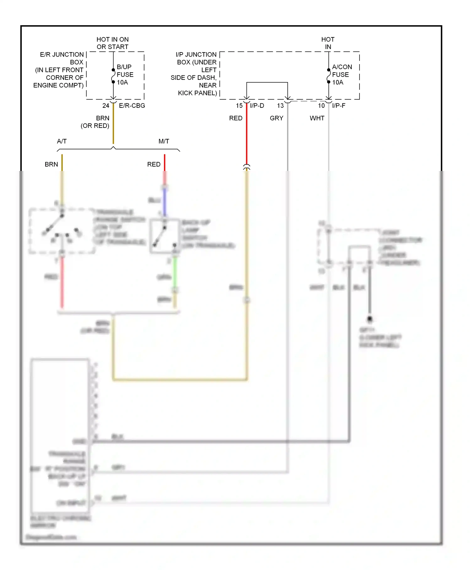 Wiring diagram on input for Hyundai Elantra III facelift (2003-2010) (1 of 1)