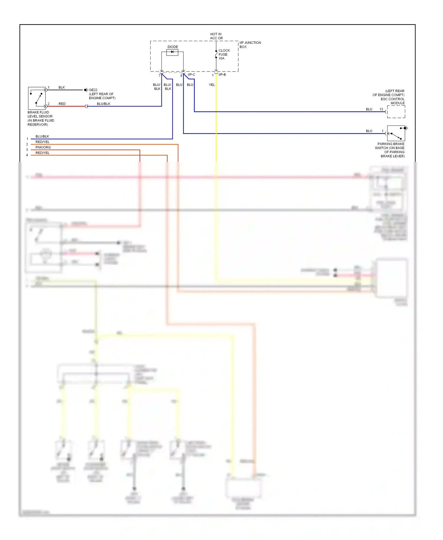 Wiring diagram trip switch for Hyundai Elantra III facelift (2003-2010) (2 of 3)