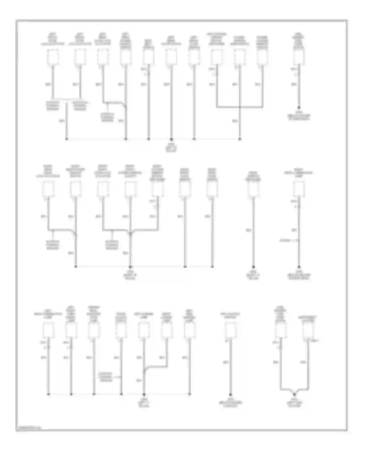 Elantra Hyundai III (2000-2003): Ground distribution circuit (1 of 3)