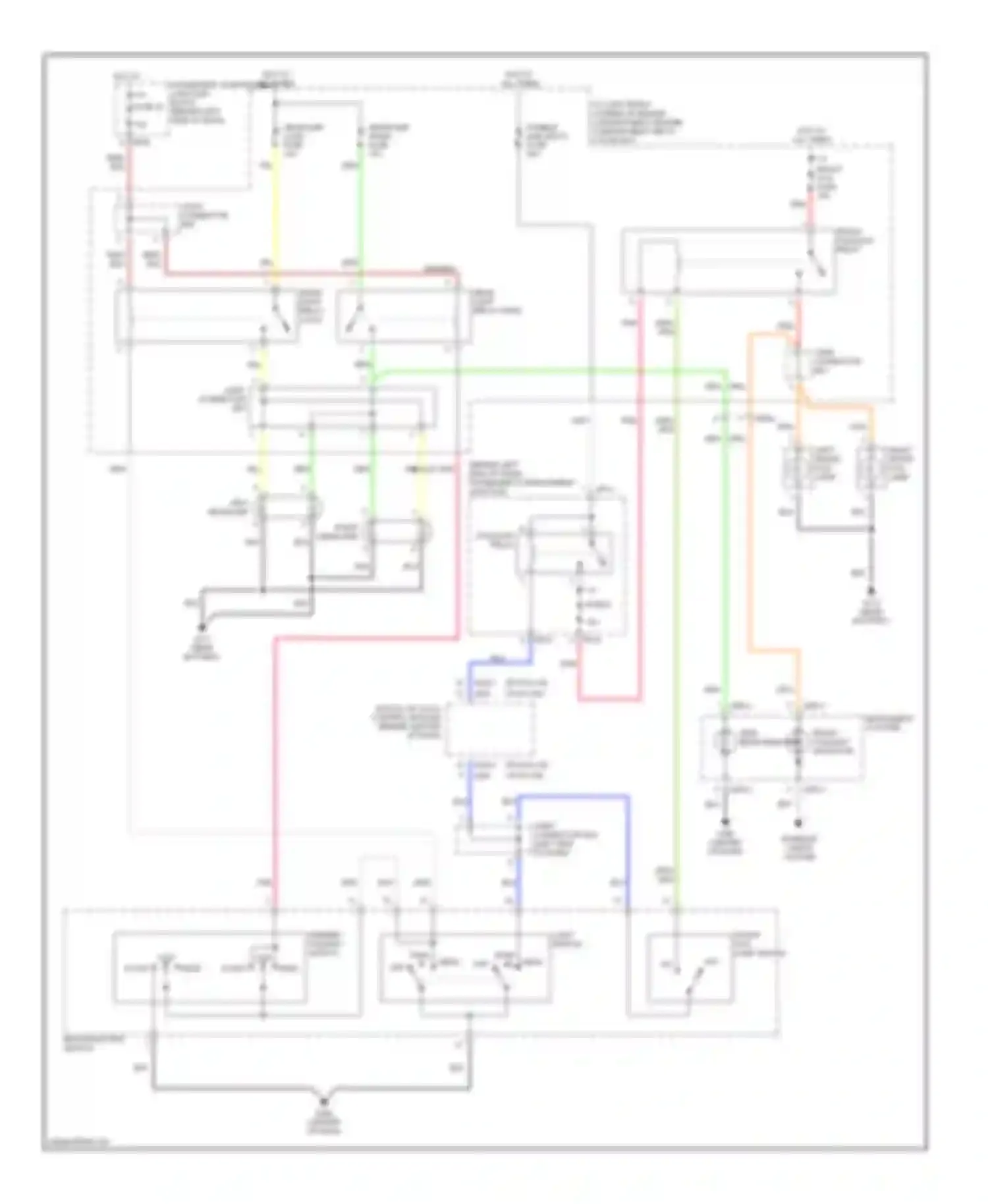 Elantra Hyundai III (2000-2003): Headlight circuit, without drl