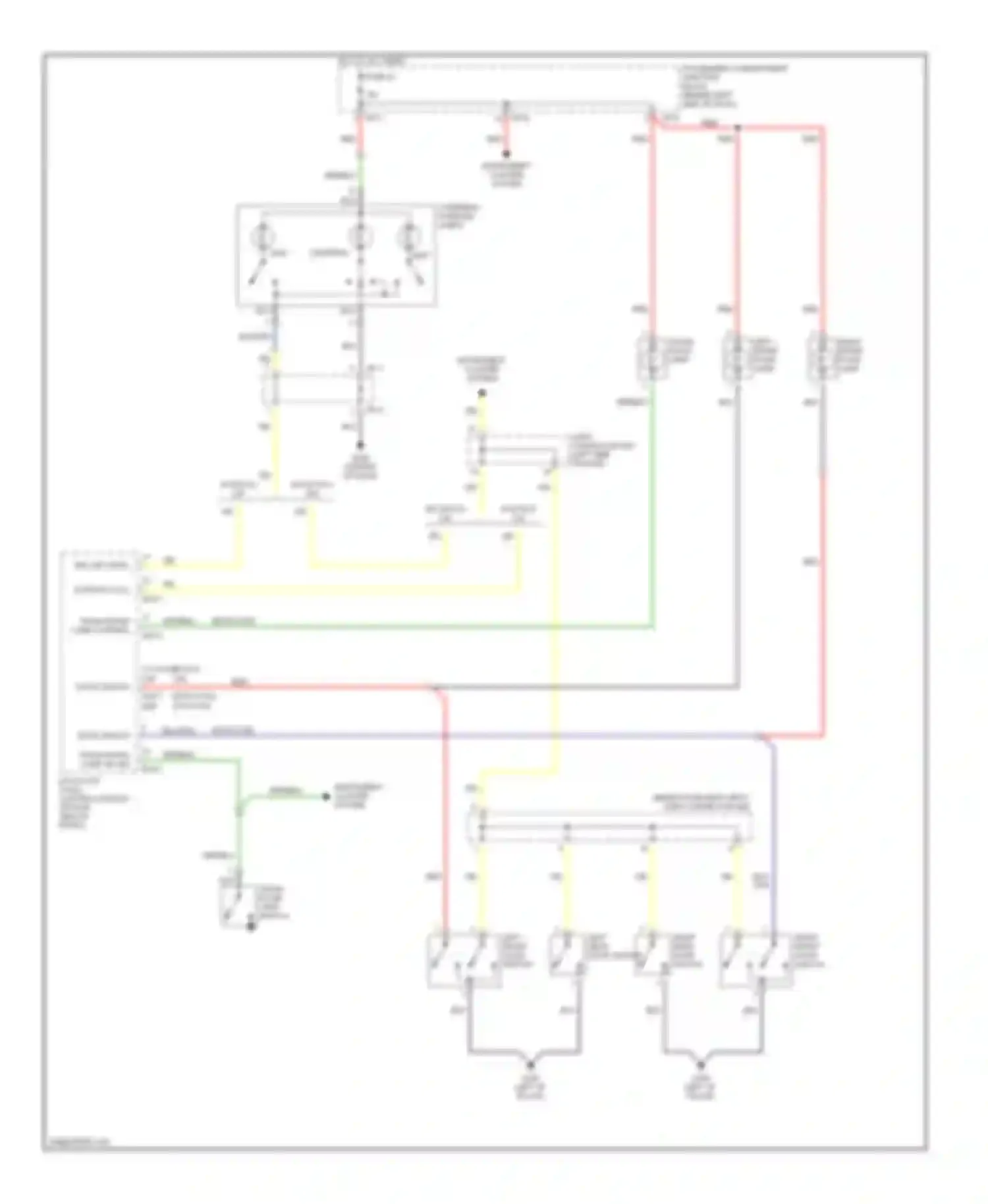 Elantra Hyundai III (2000-2003): Courtesy lamps circuit, with sunroof
