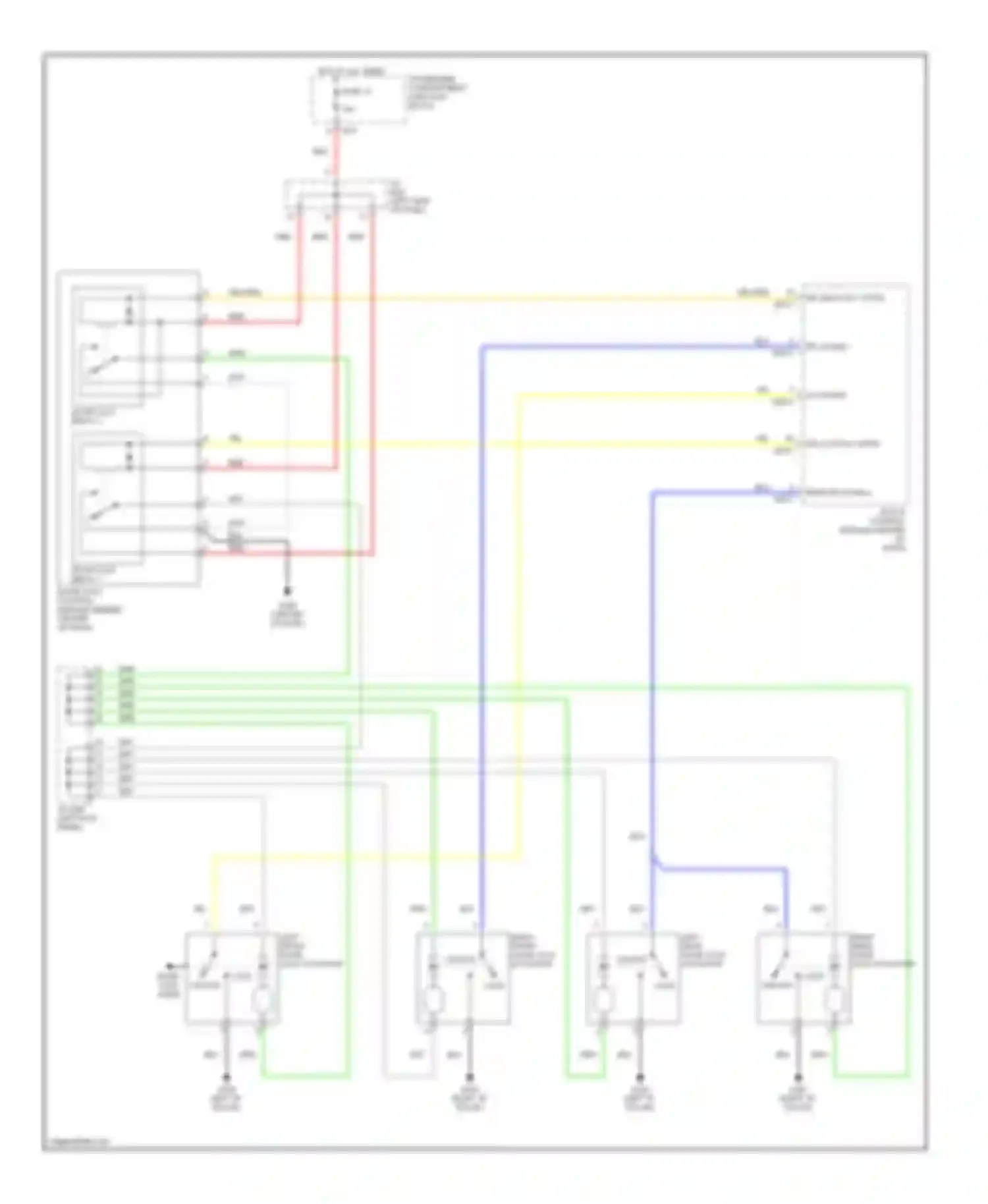 Elantra Hyundai III (2000-2003): Power door lock circuit