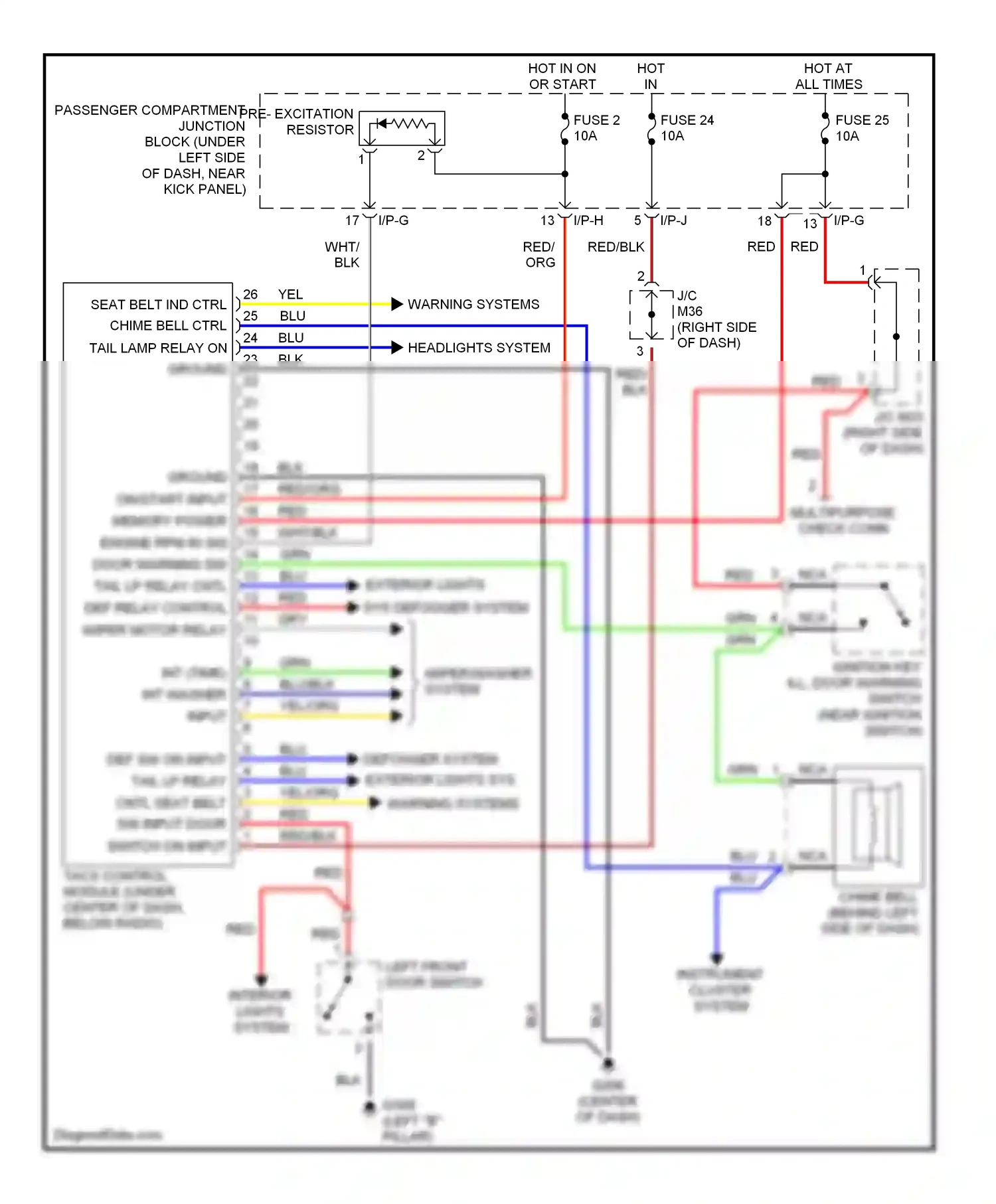 Wiring diagram blu for Hyundai Elantra III (2000-2003) (7 of 37)