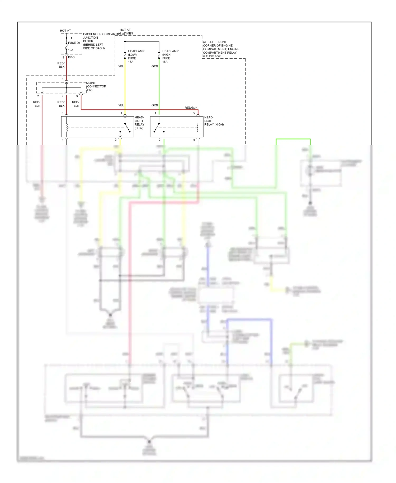 Wiring diagram blu for Hyundai Elantra III (2000-2003) (14 of 37)