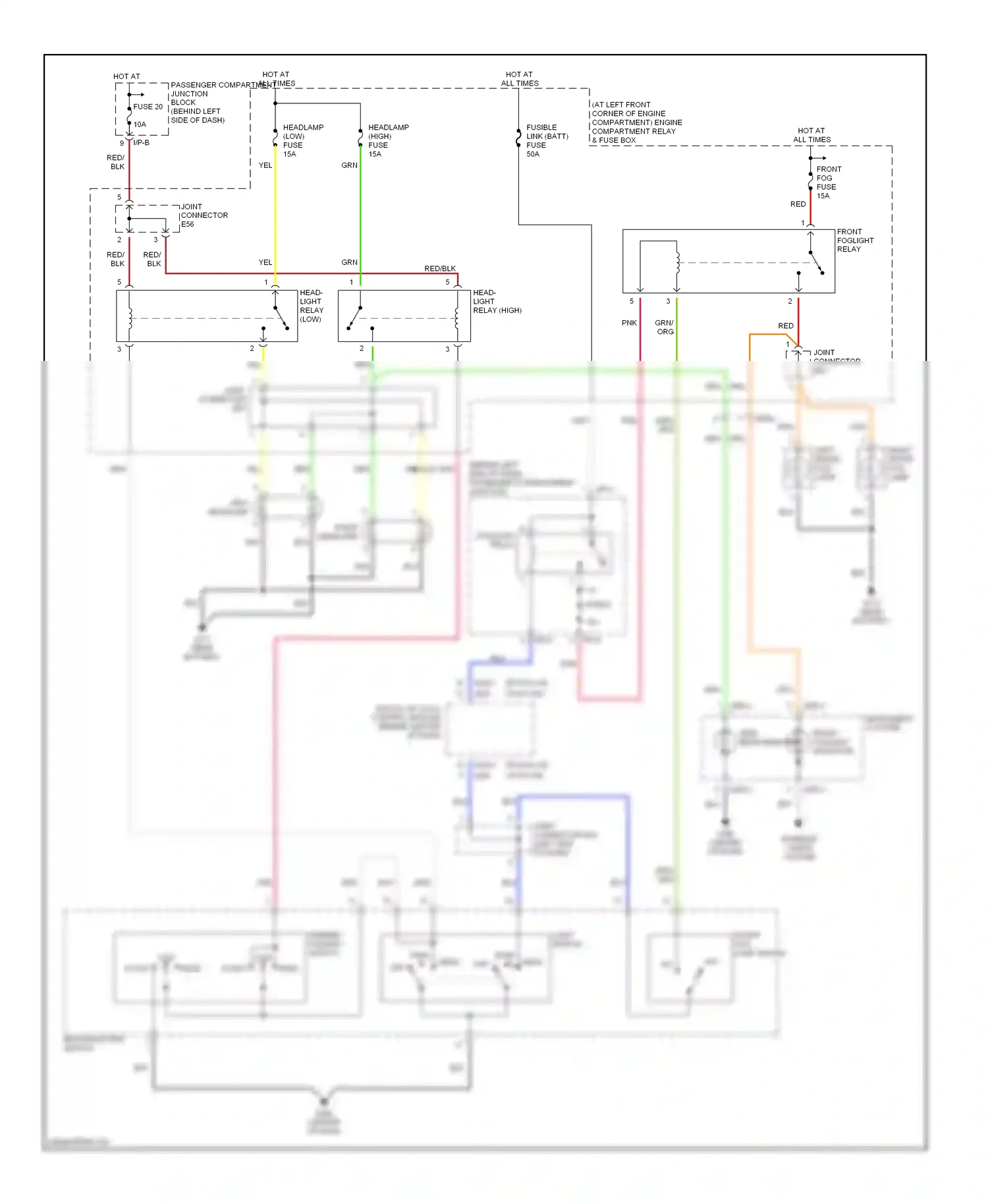 Wiring diagram blu for Hyundai Elantra III (2000-2003) (15 of 37)