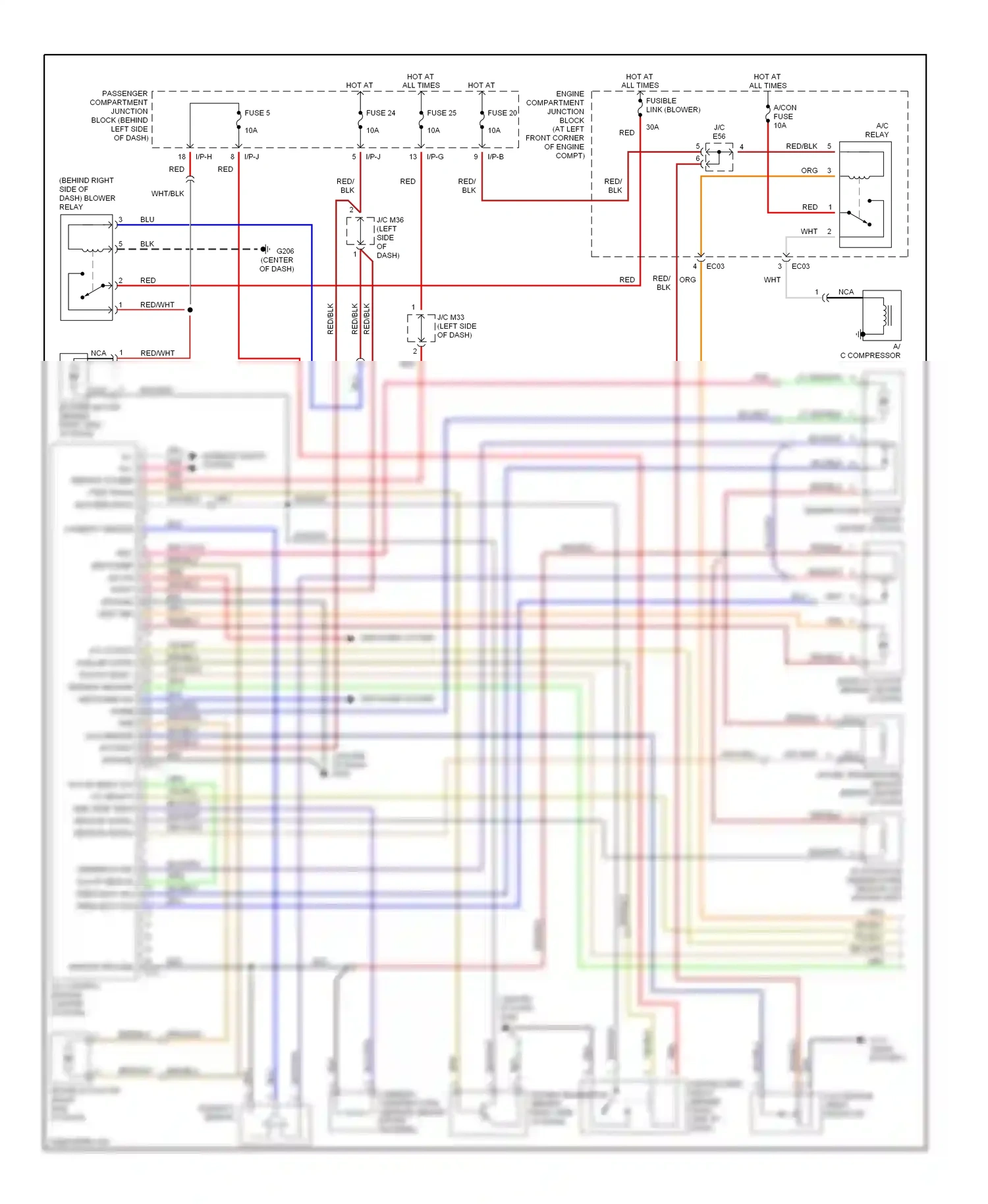 Wiring diagram blu/org for Hyundai Elantra III (2000-2003) (2 of 9)