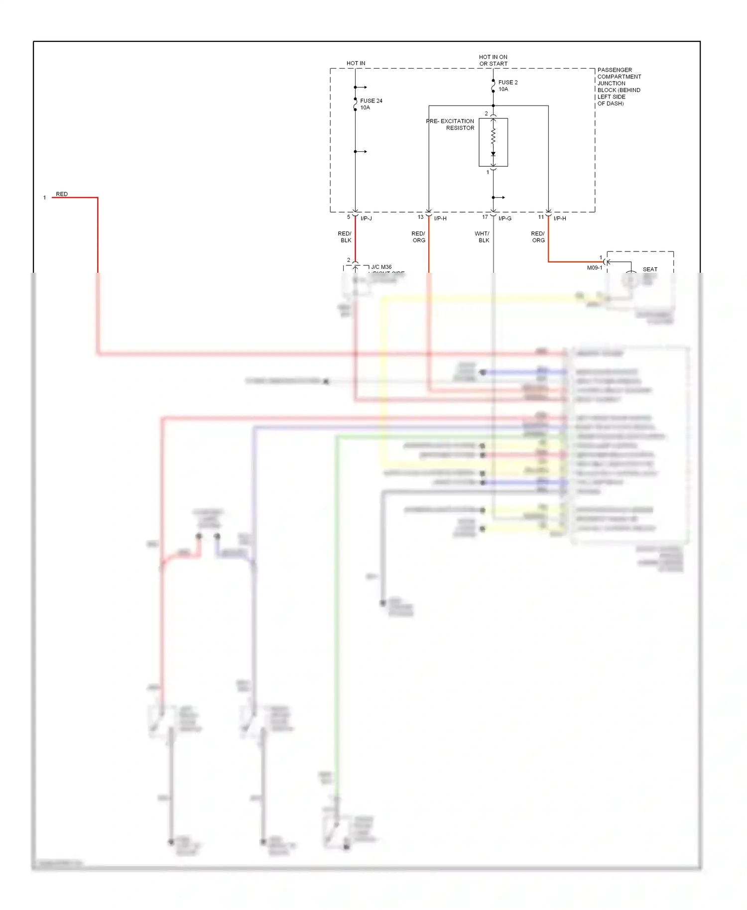 Wiring diagram blu/org for Hyundai Elantra III (2000-2003) (4 of 9)