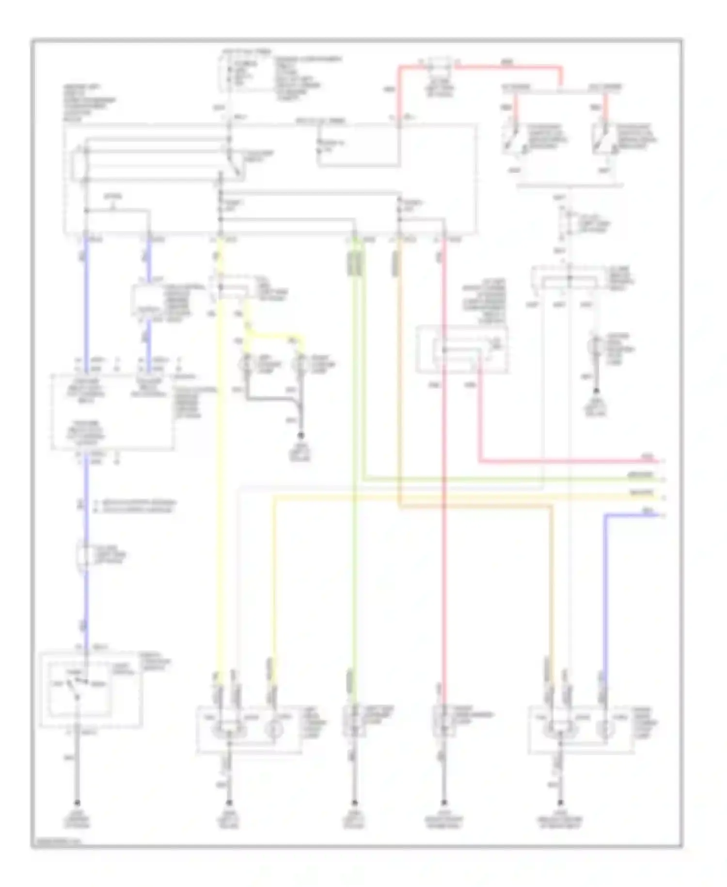 Wiring diagram center high mounted stop lamp for Hyundai Elantra III (2000-2003) (1 of 2)