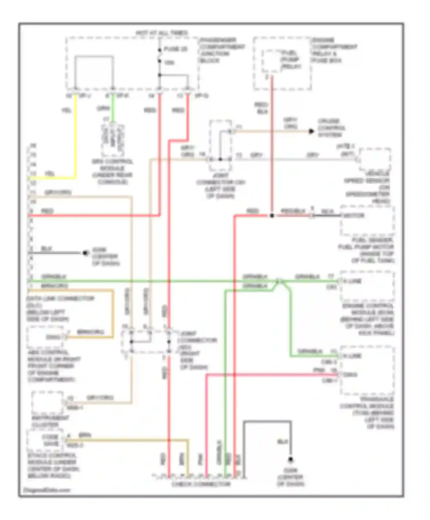 Wiring diagram check connector for Hyundai Elantra III (2000-2003) (1 of 1)