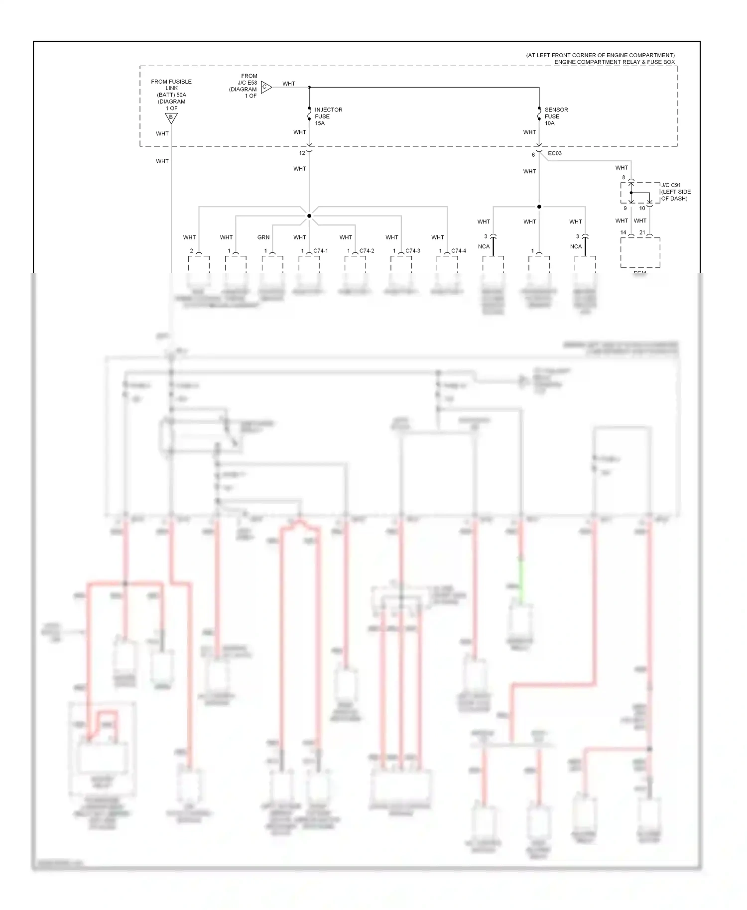 Hyundai Elantra III (2000-2003) door lock control module wiring diagram  (2 of 2)