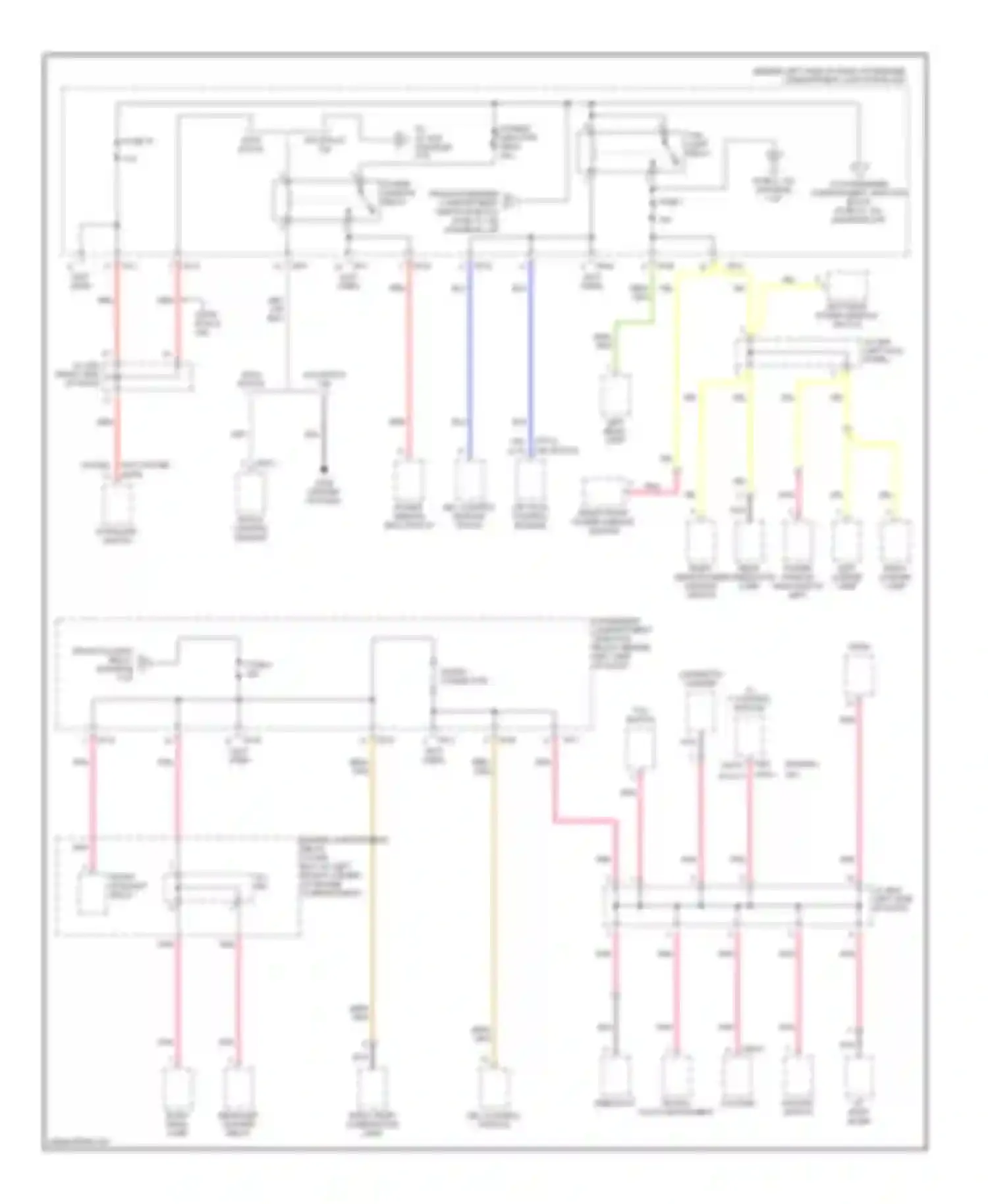Wiring diagram from passenger compartment junction block for Hyundai Elantra III (2000-2003) (1 of 2)