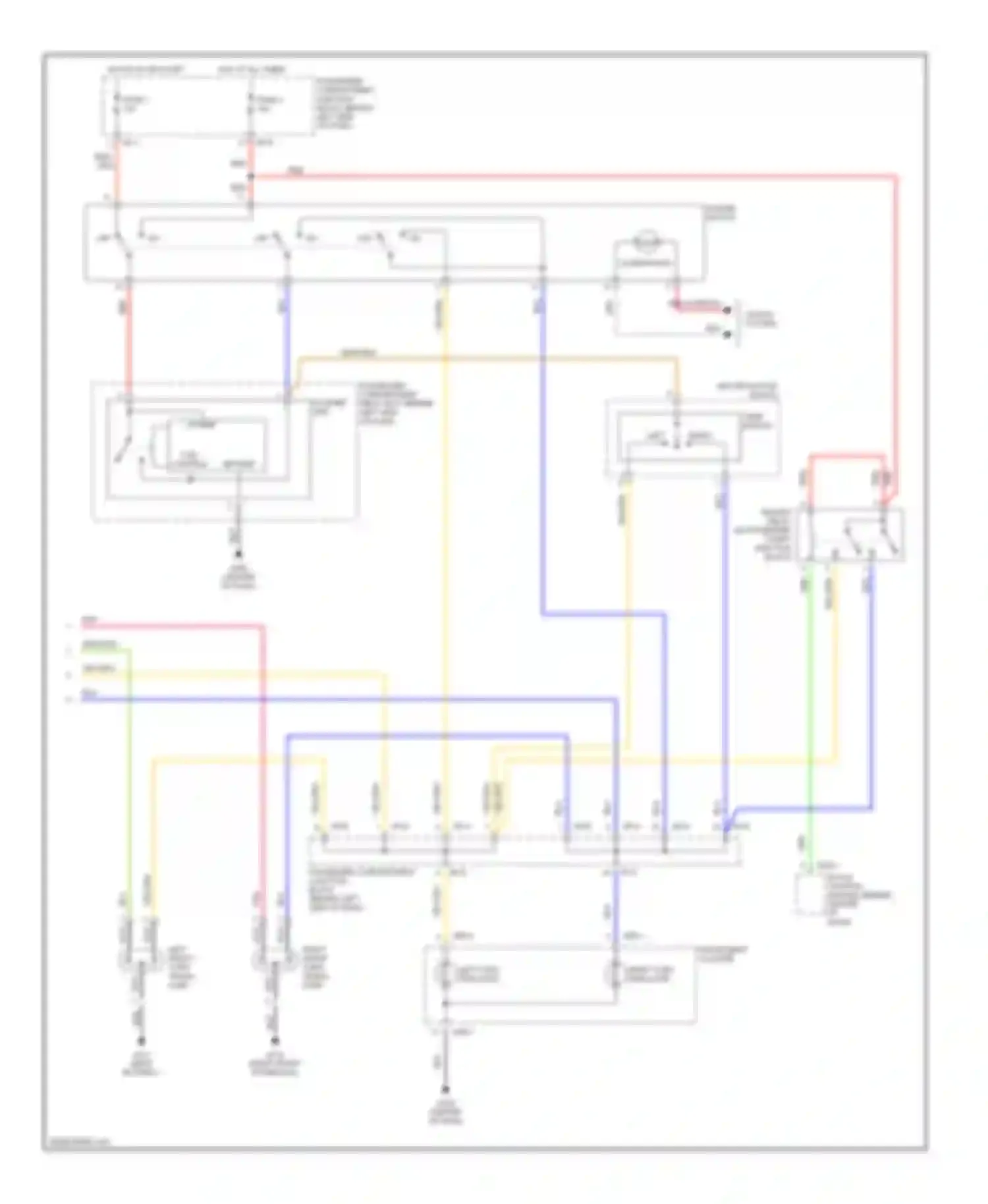 Wiring diagram right turn indicator for Hyundai Elantra III (2000-2003) (1 of 2)
