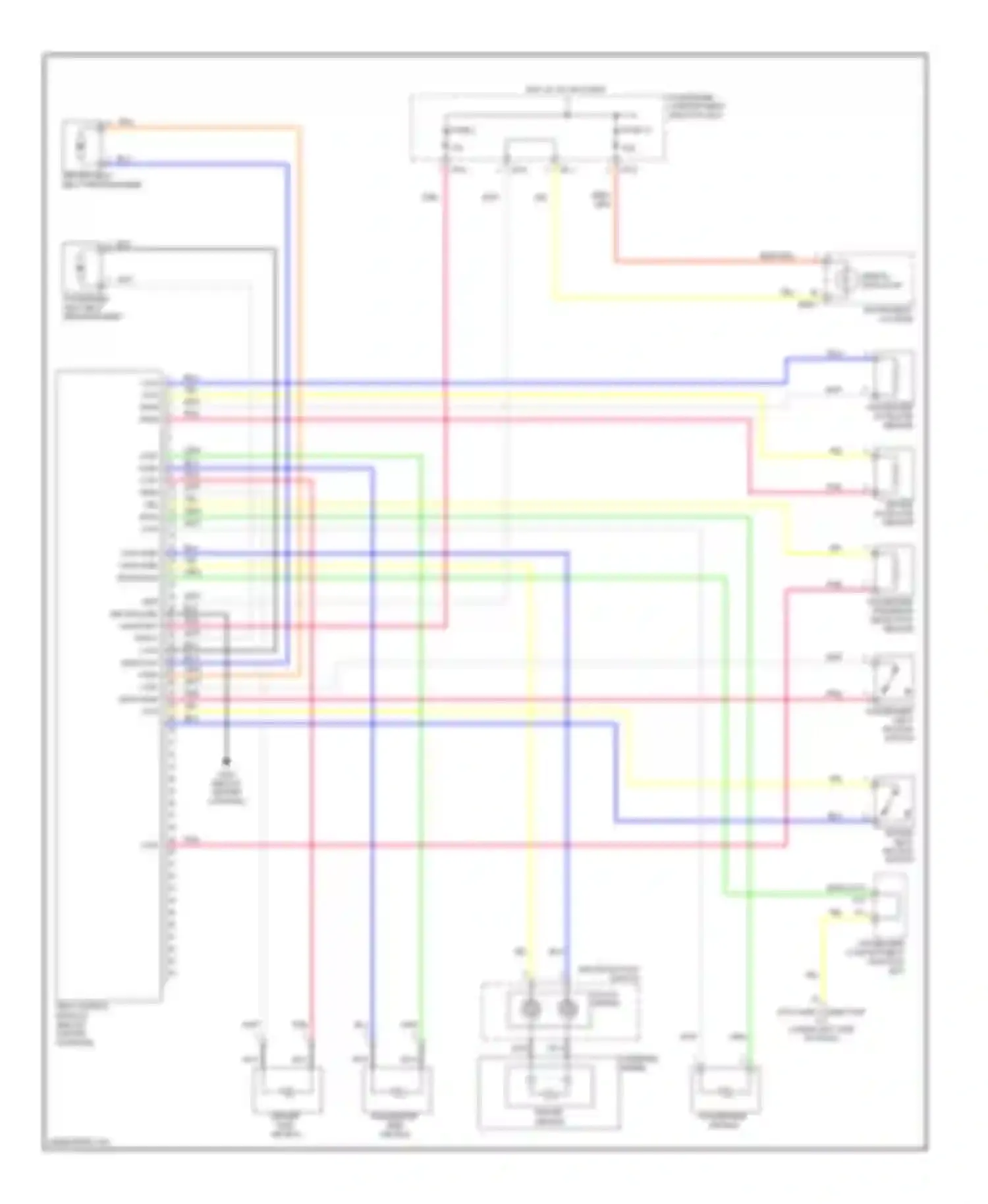 Wiring diagram srs ind ground on/start input low high low high low high high low for Hyundai Elantra III (2000-2003) (1 of 1)