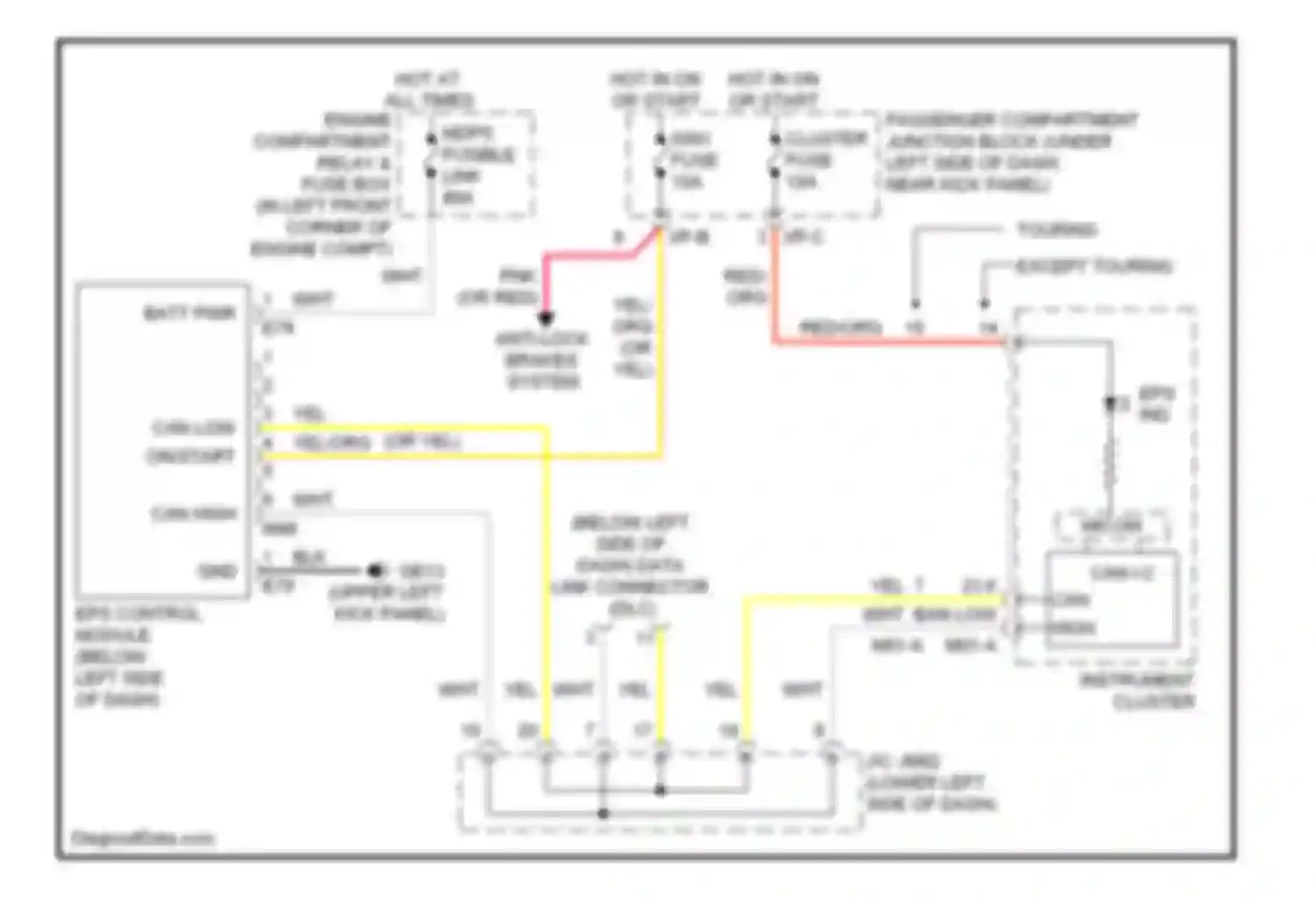 Elantra Hyundai IV (2006-2011): Electronic power steering circuit