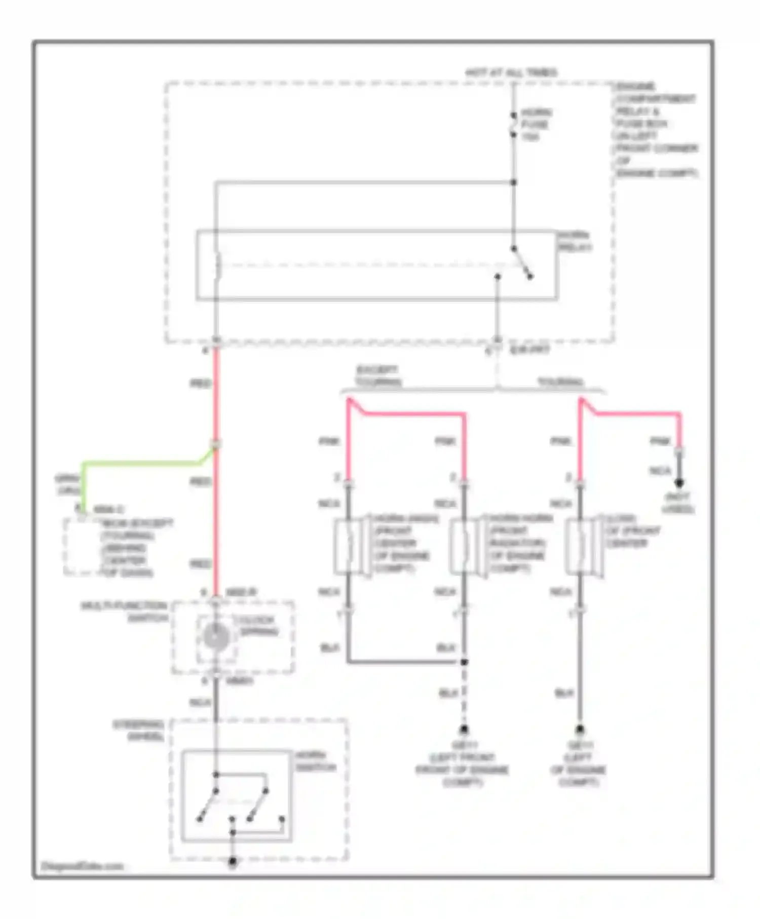Elantra Hyundai IV (2006-2011): Horn circuit