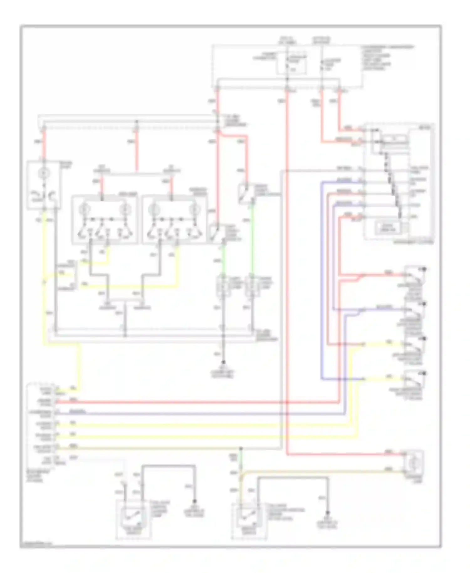 Elantra Hyundai IV (2006-2011): Courtesy lamps circuit