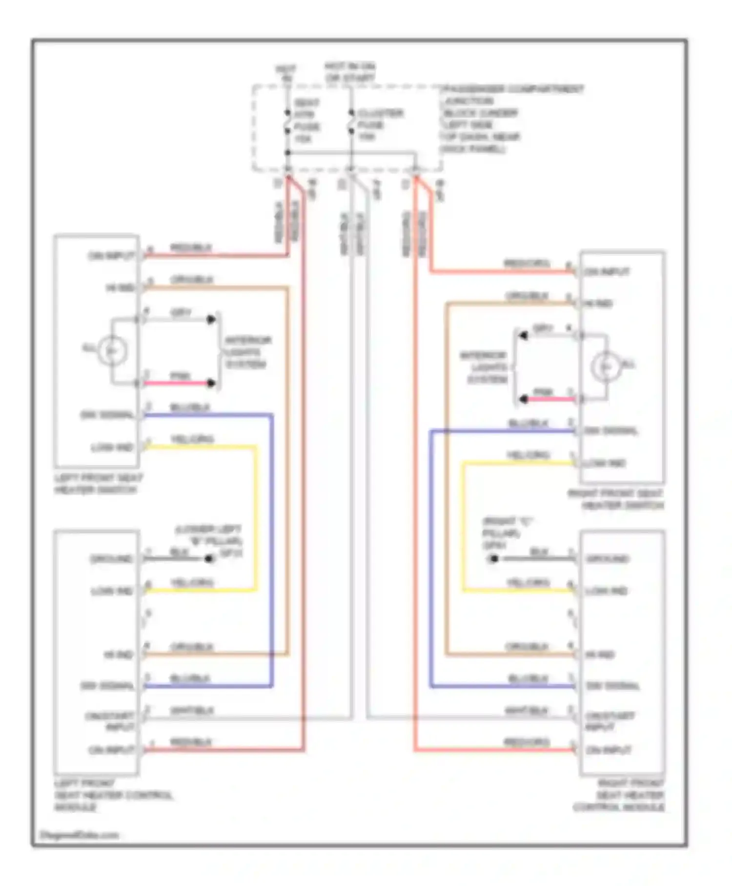 Elantra Hyundai IV (2006-2011): Heated seats circuit