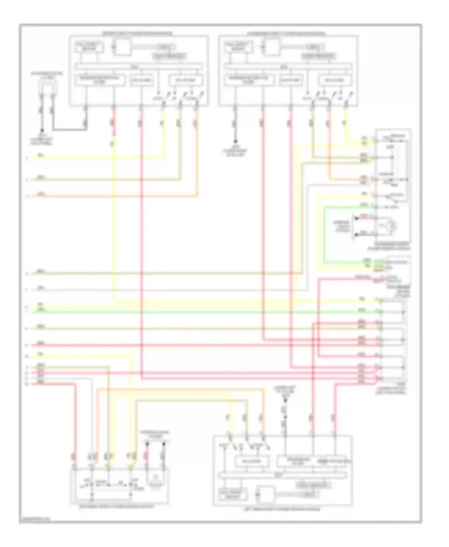 Elantra Hyundai IV (2006-2011): Power windows circuit, with safety power windows (2 of 2)