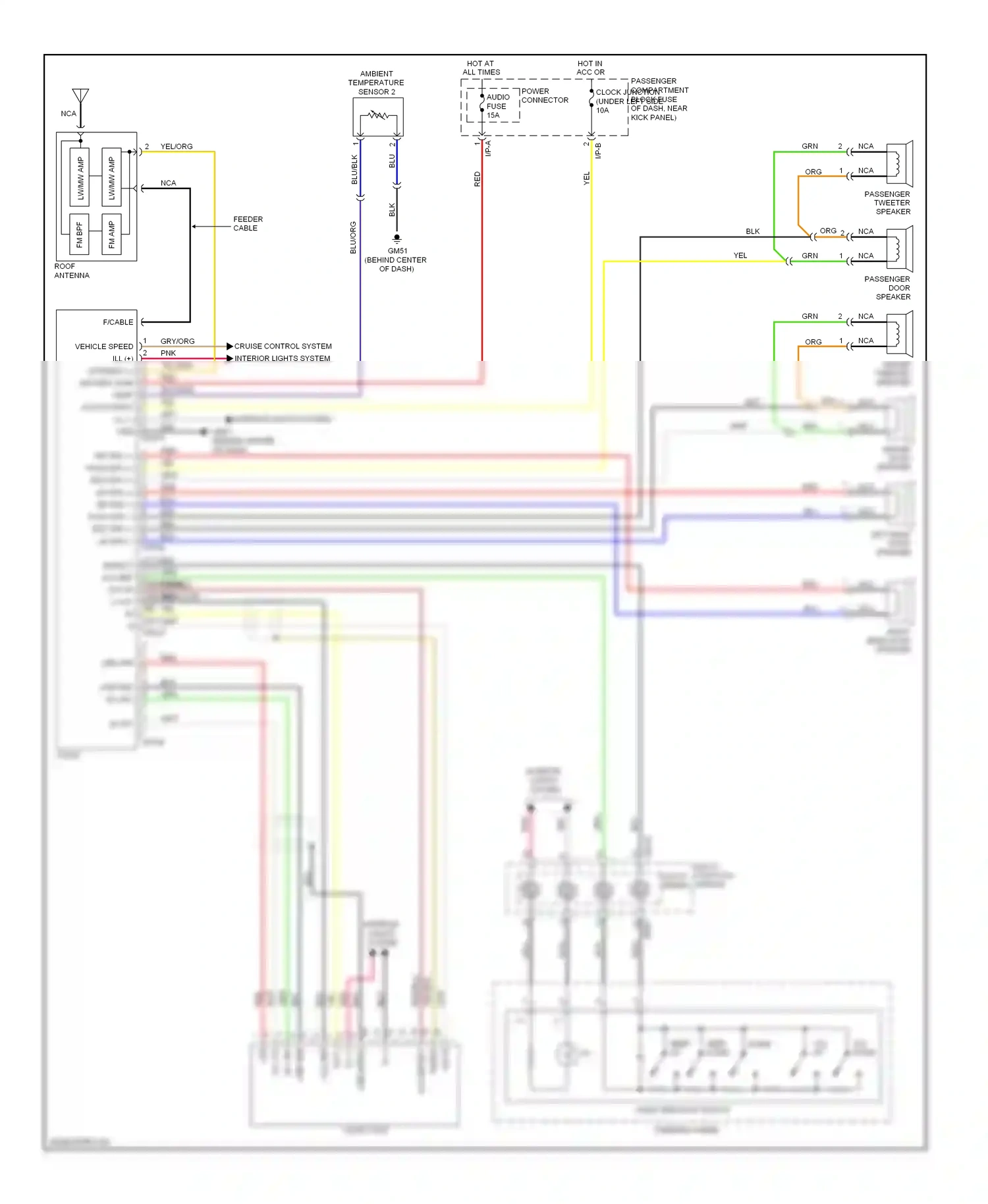 Wiring diagram ambient temperature sensor 2 for Hyundai Elantra IV (2006-2011) (3 of 3)