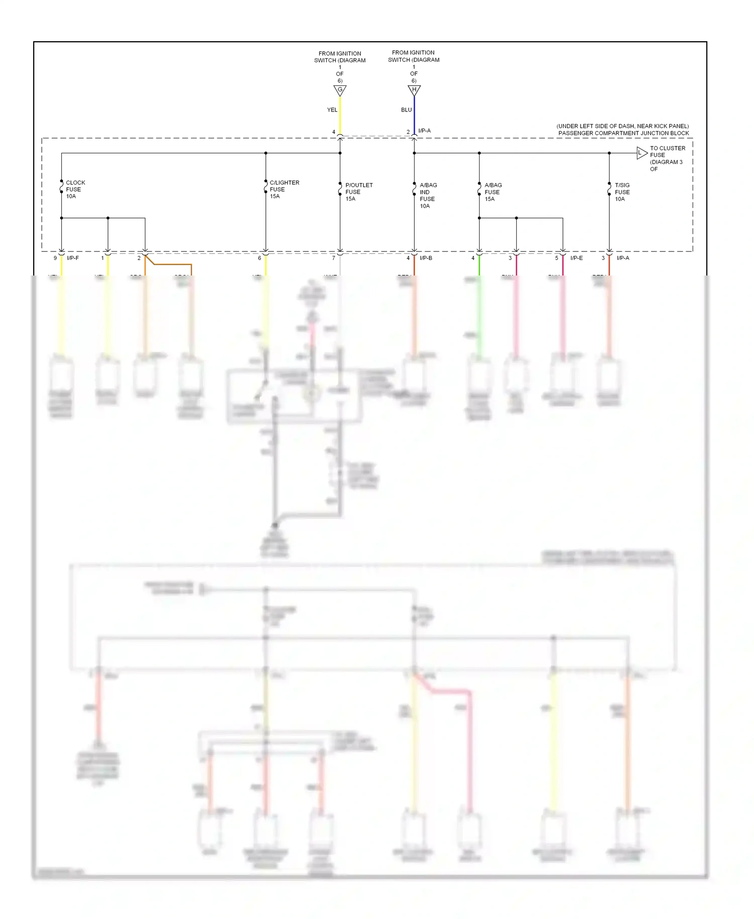Wiring diagram digital clock for Hyundai Elantra IV (2006-2011) (4 of 5)