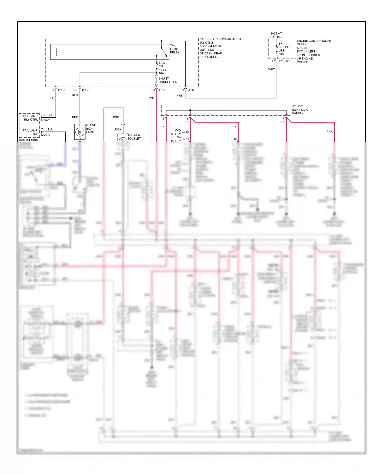 Wiring diagram digital clock for Hyundai Elantra IV (2006-2011) (3 of 5)