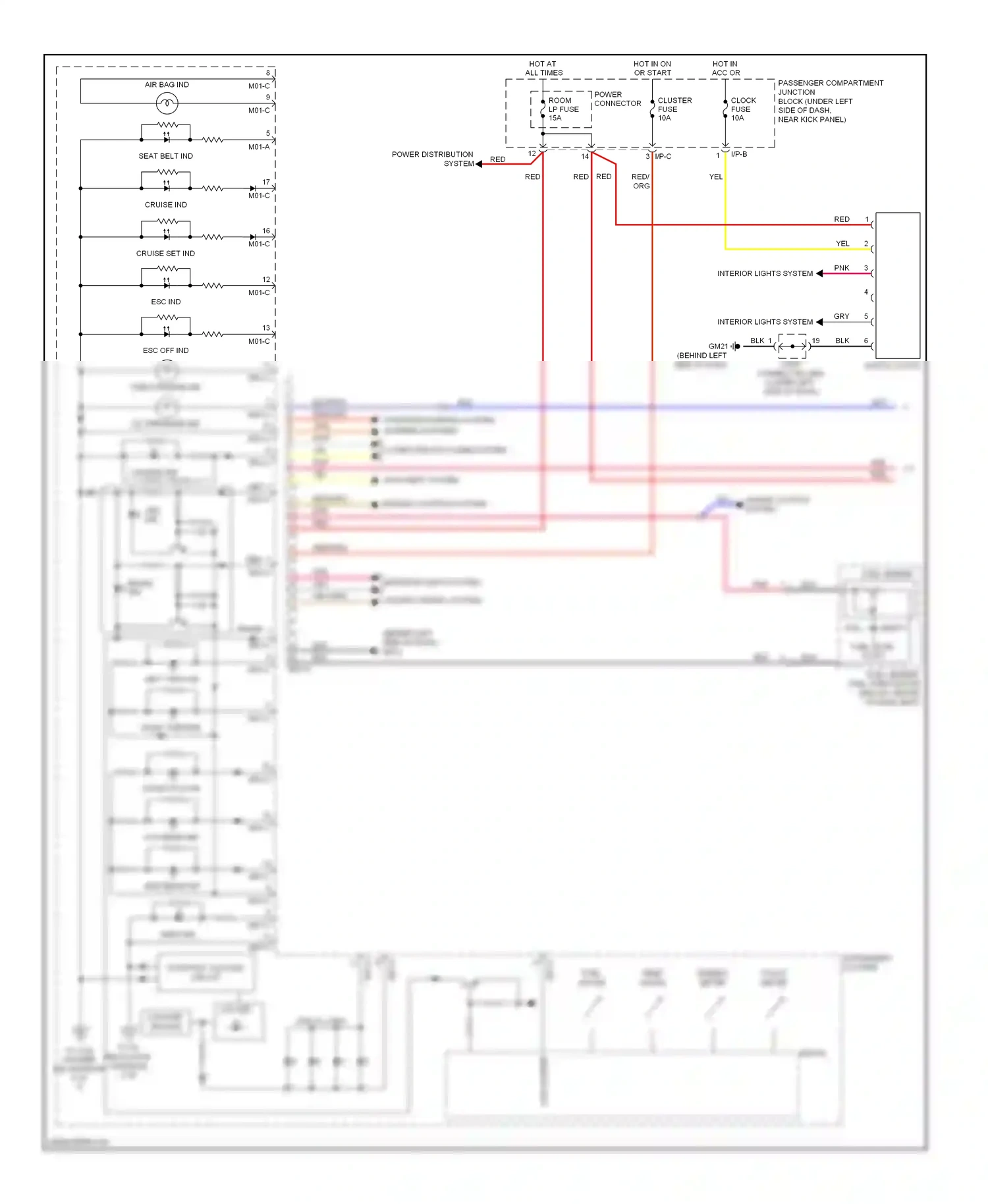 Wiring diagram digital clock for Hyundai Elantra IV (2006-2011) (2 of 5)