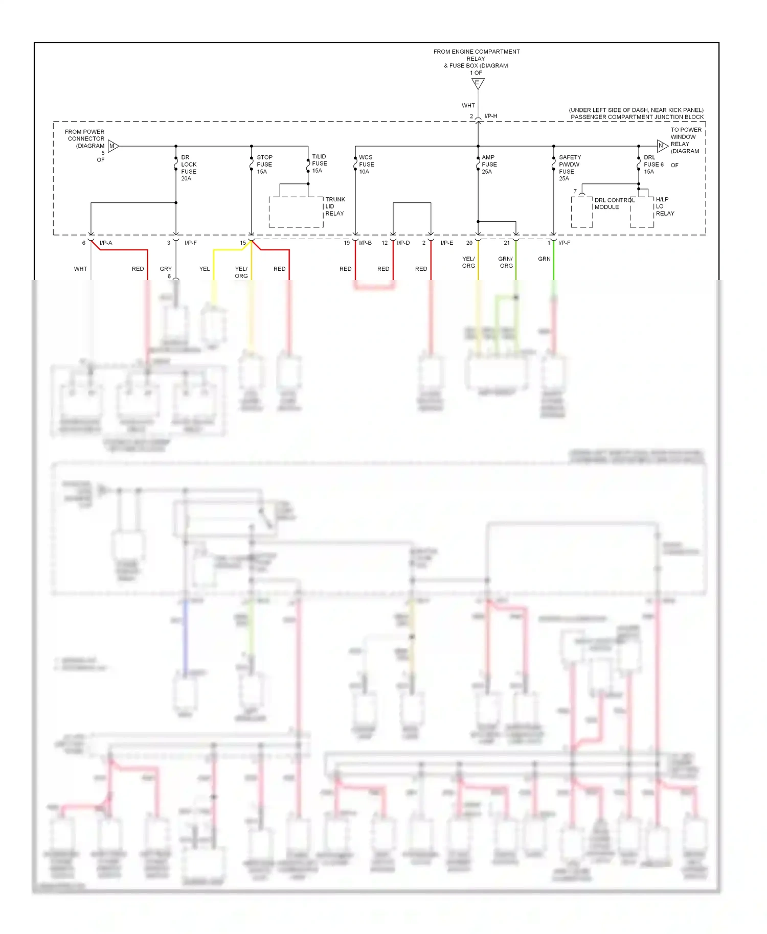 Wiring diagram hazard switch multi- function switch for Hyundai Elantra IV (2006-2011) (1 of 1)
