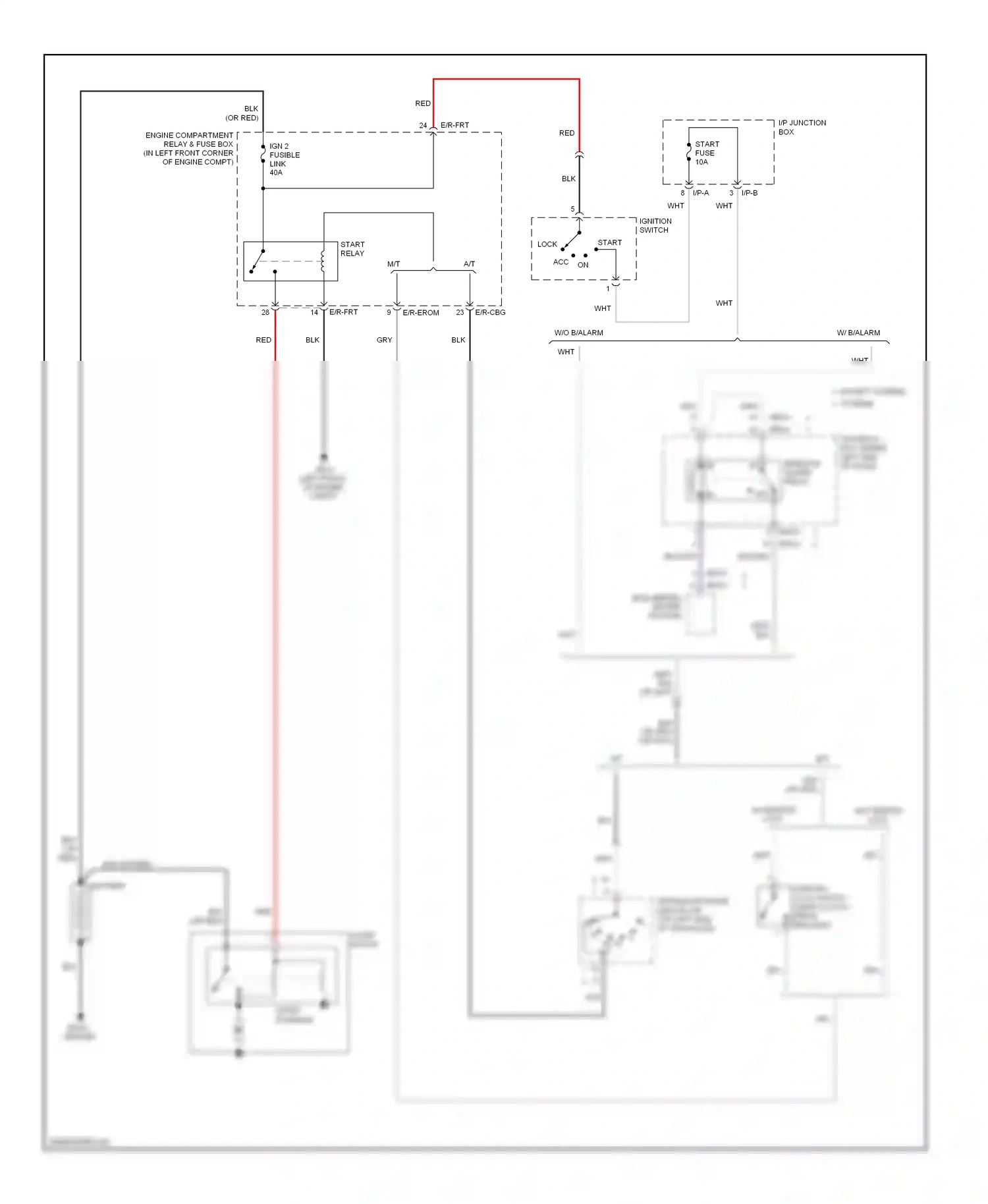 Wiring diagram ignition switch for Hyundai Elantra IV (2006-2011) (3 of 3)