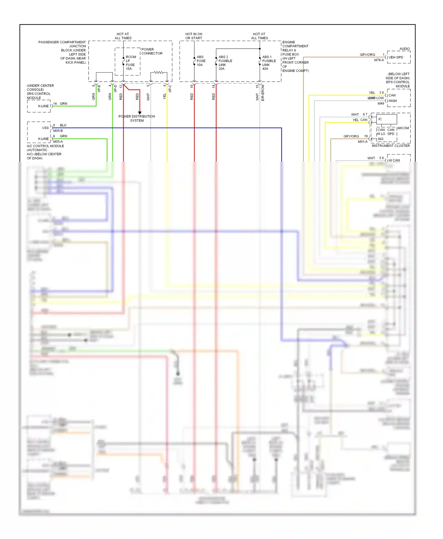 Wiring diagram i/p-e for Hyundai Elantra IV (2006-2011) (1 of 5)