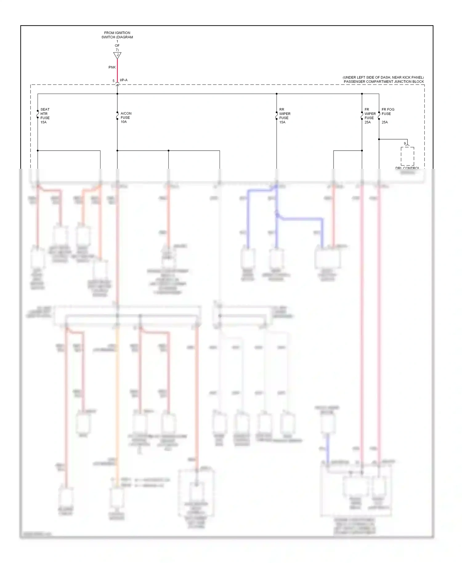 Wiring diagram left front seat heater control module for Hyundai Elantra IV (2006-2011) (3 of 3)