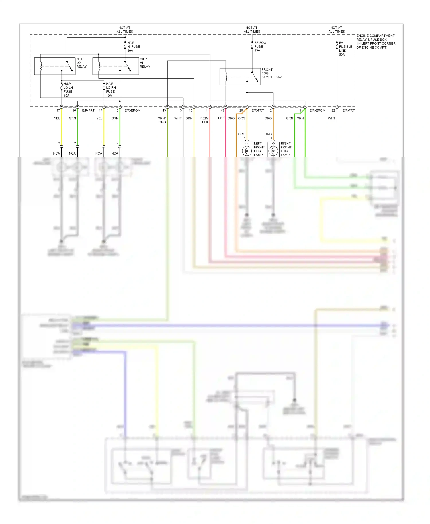 Wiring diagram light switch for Hyundai Elantra IV (2006-2011) (3 of 4)