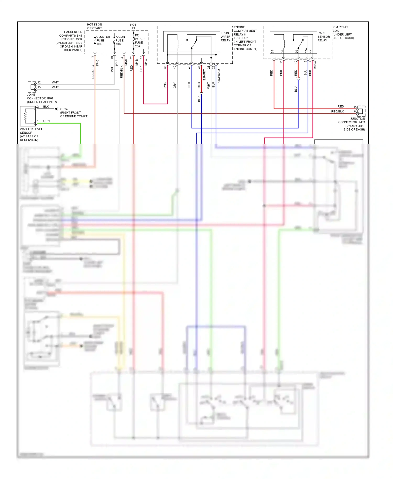 Wiring diagram mist switch for Hyundai Elantra IV (2006-2011) (2 of 3)