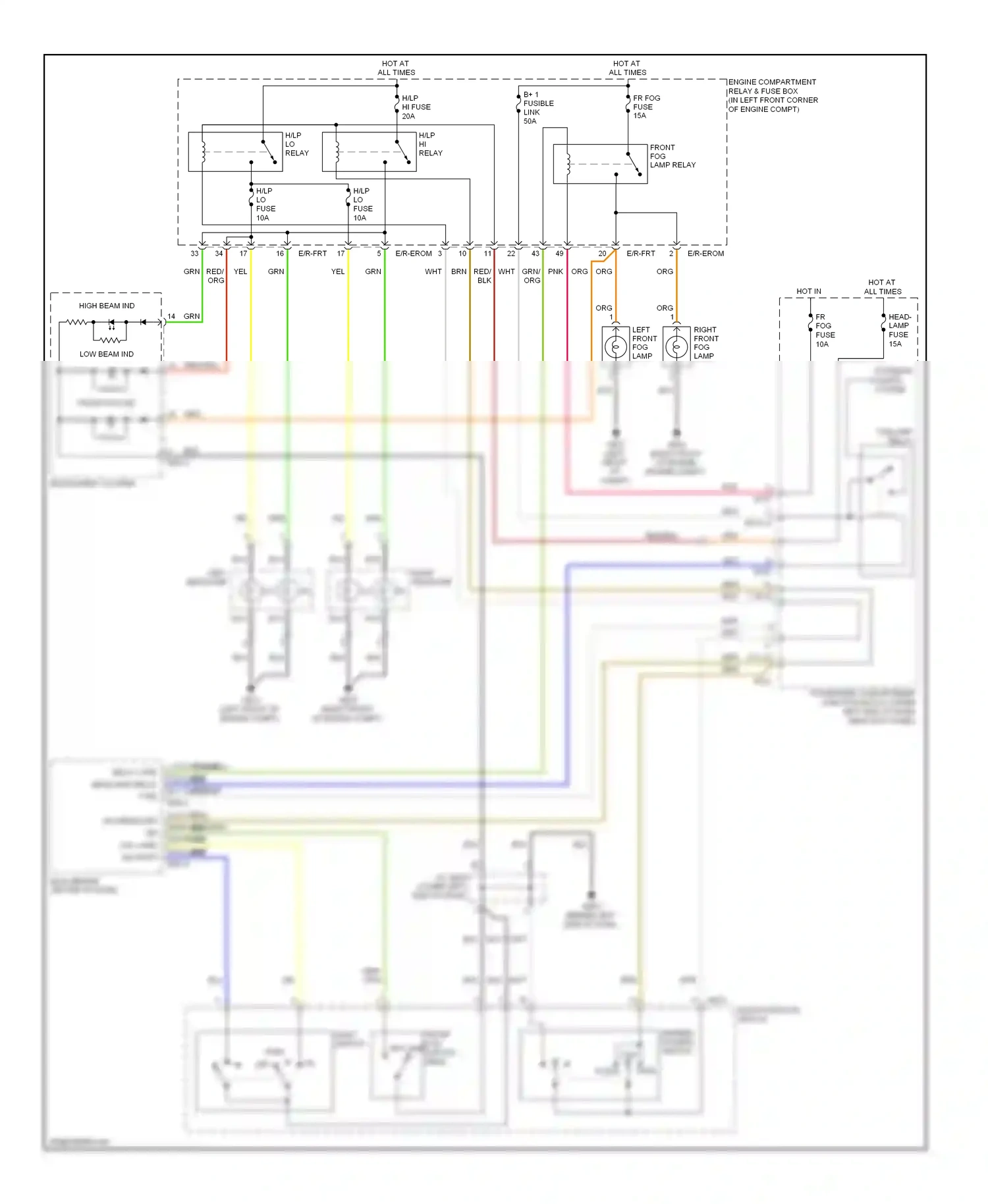 Wiring diagram multi- function switch for Hyundai Elantra IV (2006-2011) (4 of 13)