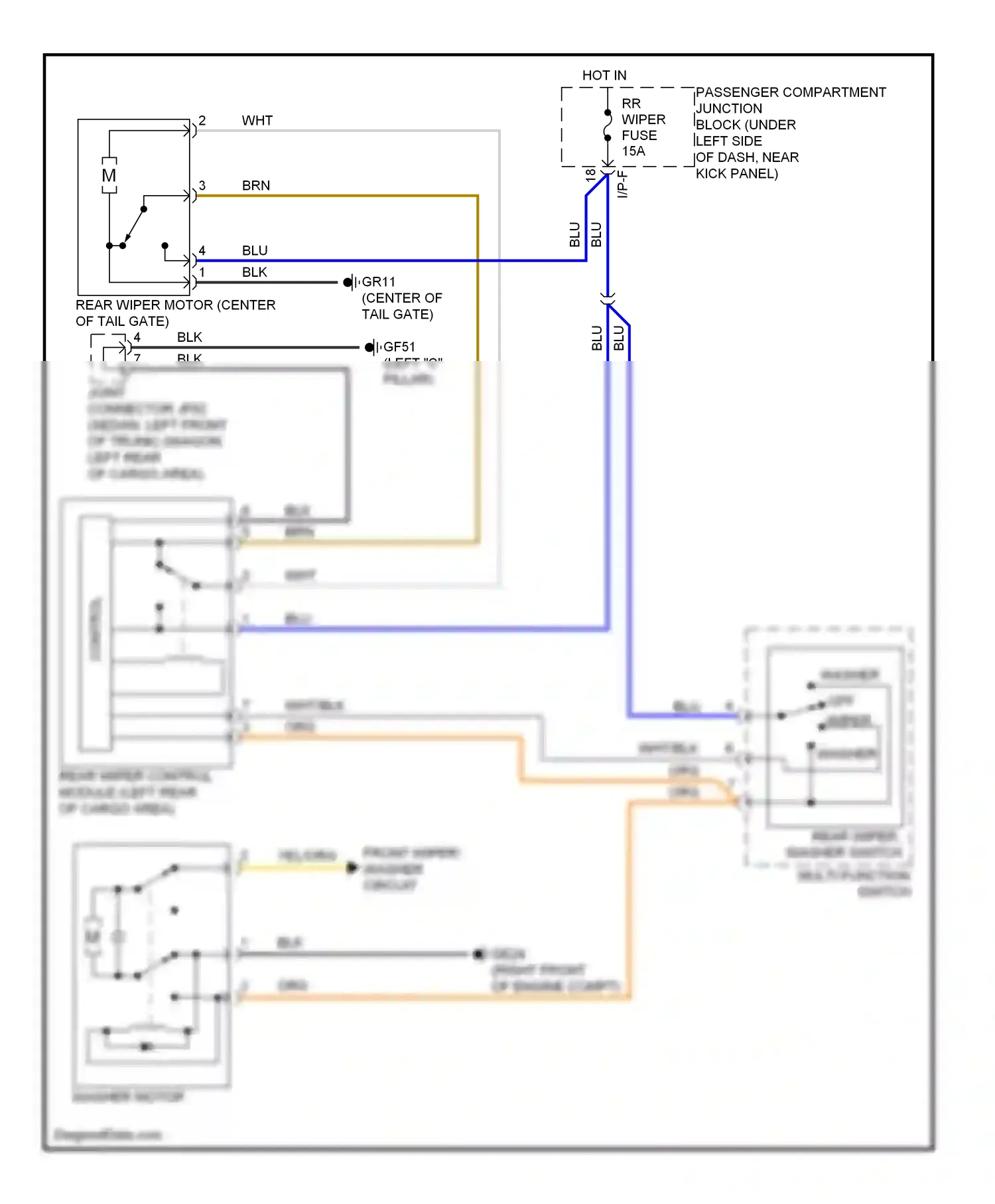 Wiring diagram multi- function switch for Hyundai Elantra IV (2006-2011) (13 of 13)