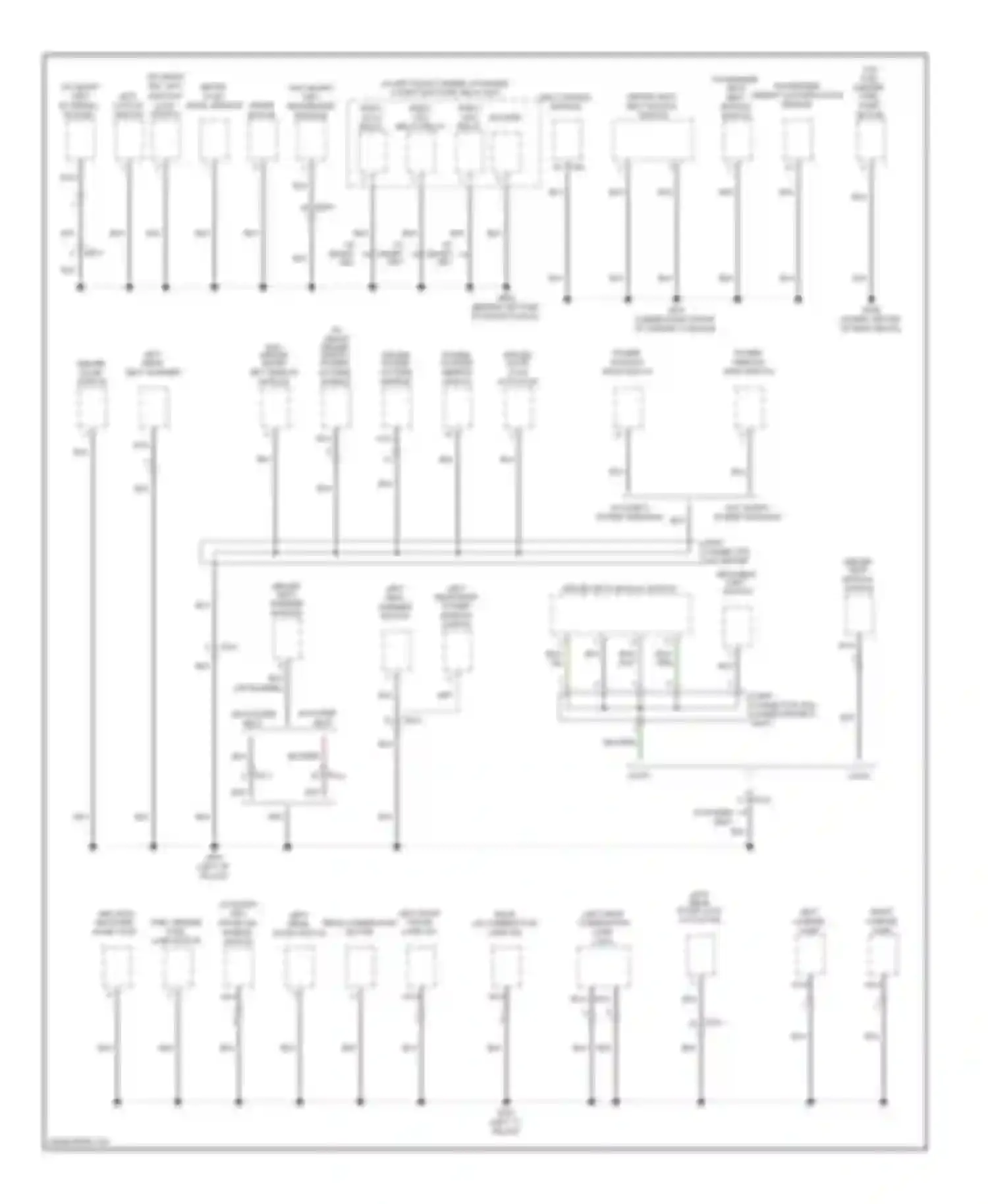 Elantra Hyundai V facelift (2013-2016): Ground distribution circuit (2 of 3)